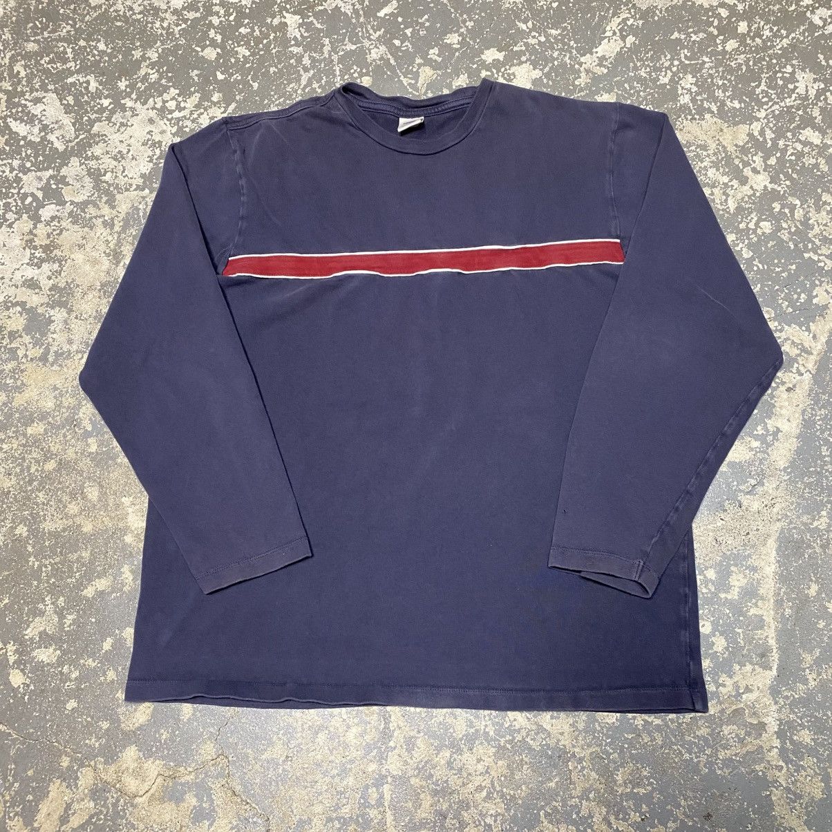 Old Navy × Vintage Vintage Old Navy Striped Blank Long Sleeve Tshirt Size US XL / EU 56 / 4 - 1 Thumbnail