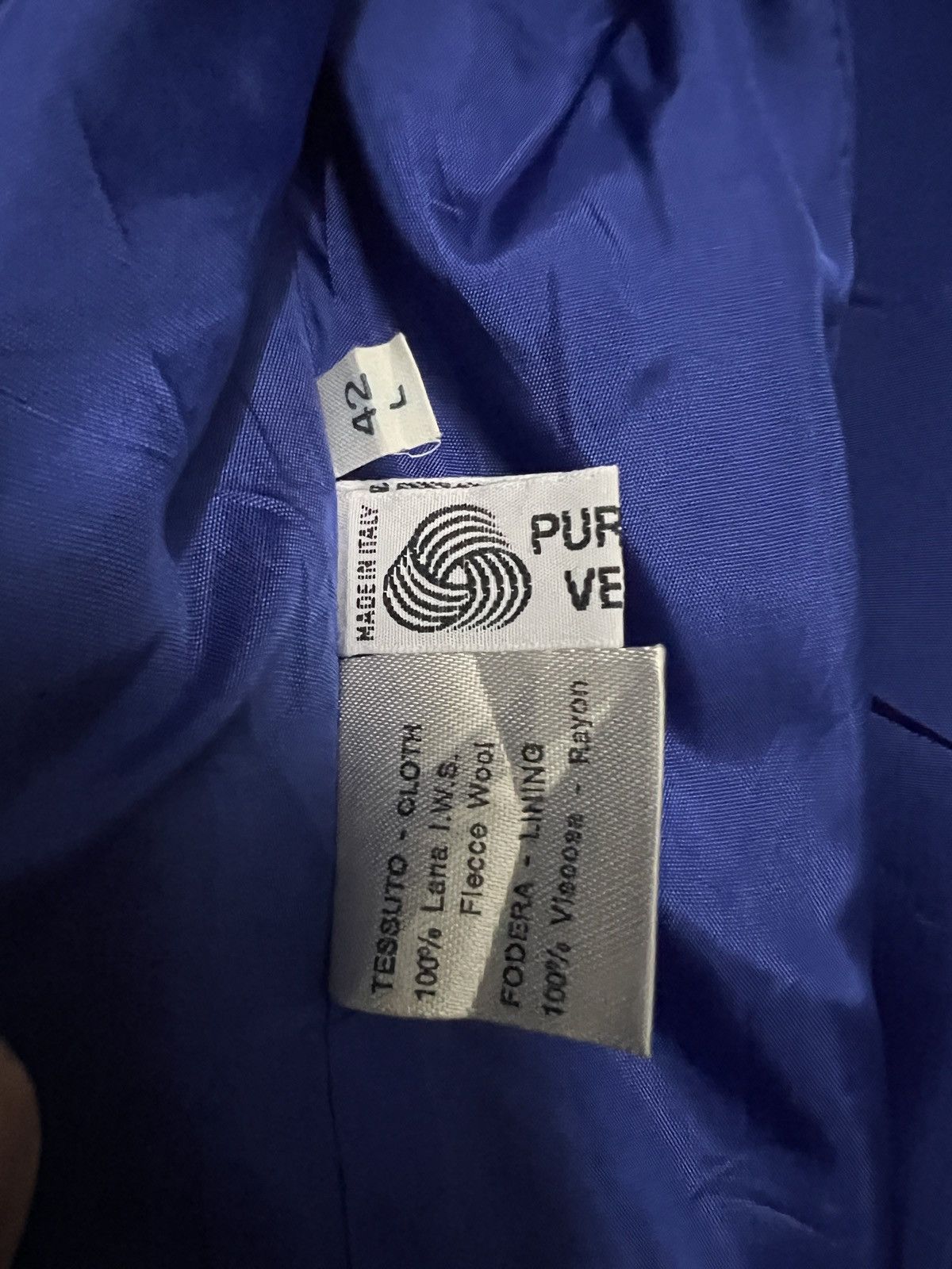 Vintage 542. Gianni Versace Vintage Royal Blue Luxury 90s Piece Size L / US 10 / IT 46 - 7 Thumbnail