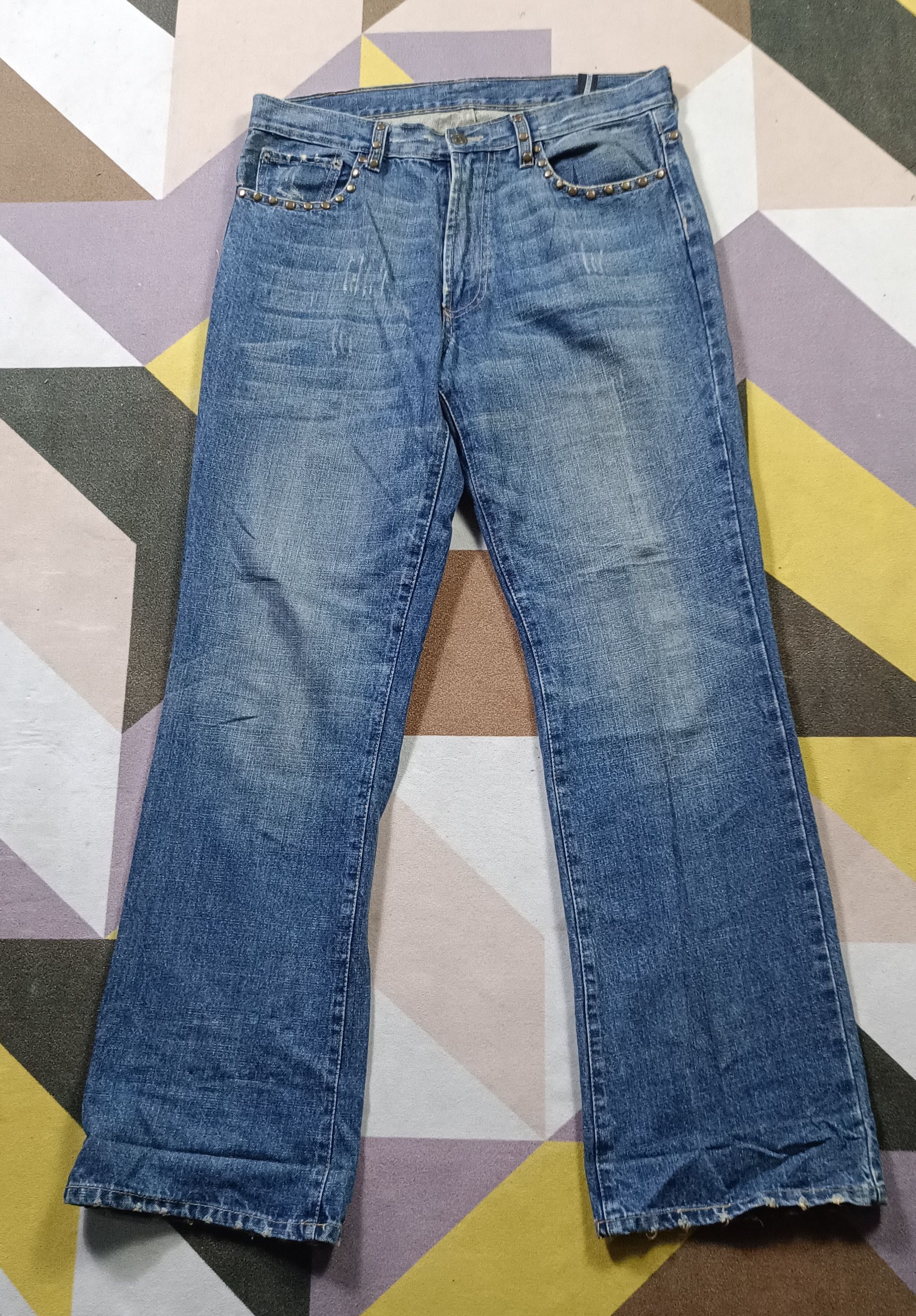 JNCO × Japanese Brand × Le Grande Bleu (L.G.B.) Vintage💥 Quadro Sarhan embroidered dragon Size US 34 / EU 50 - 7 Thumbnail