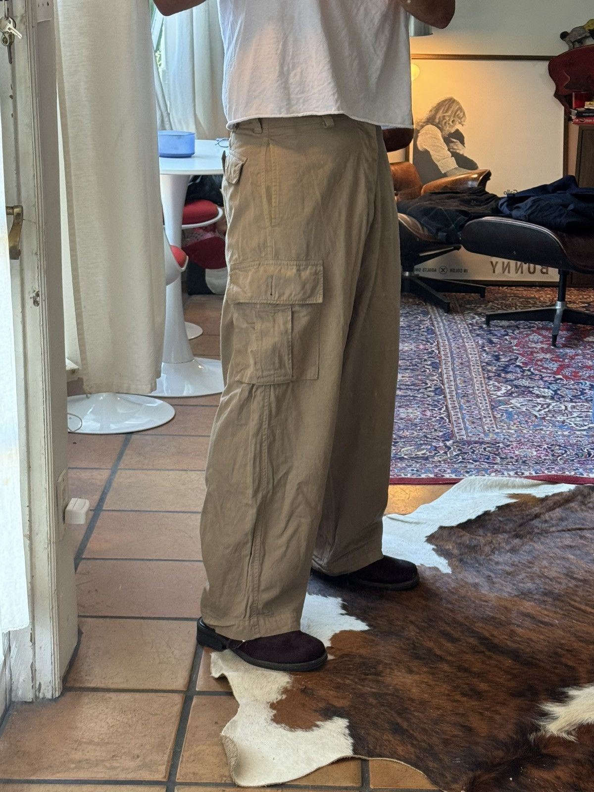 Yohji Yamamoto Yohji Yamamoto Pour Homme Drop Crotch Cargo Pants Size US 31 - 4 Thumbnail