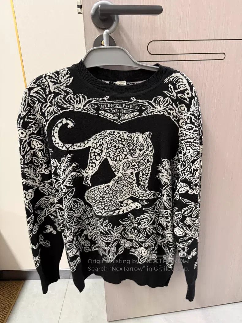 Hermes Hermes Jungle Leopard Cashmere Sweater - Cashmere Size XS / US 0-2 / IT 36-38 - 1 Thumbnail