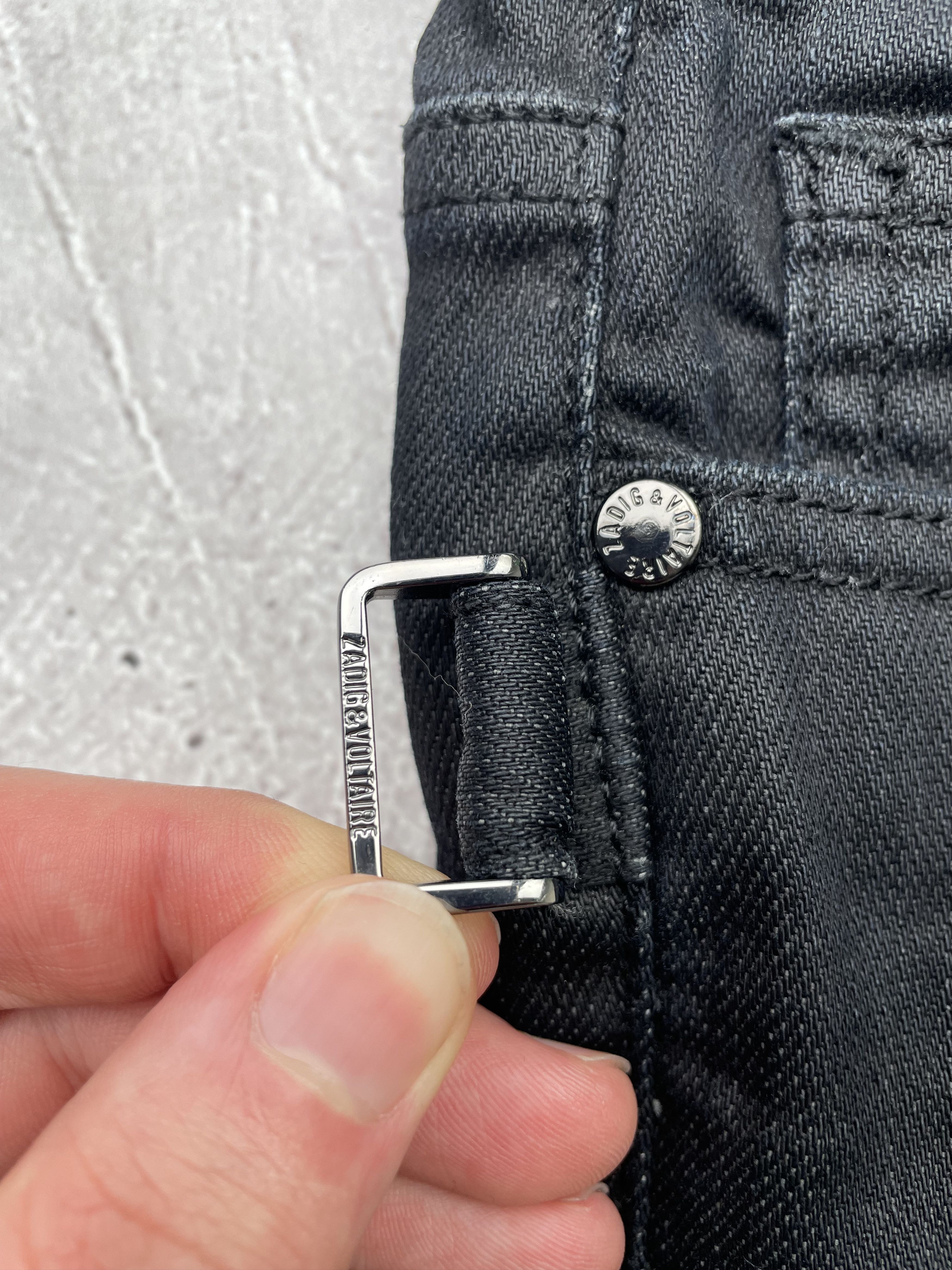 Zadig & Voltaire Zadig & Voltaire Vintage Waxed Darkside Noir Jeans Size 27" / US 4 / IT 40 - 4 Thumbnail