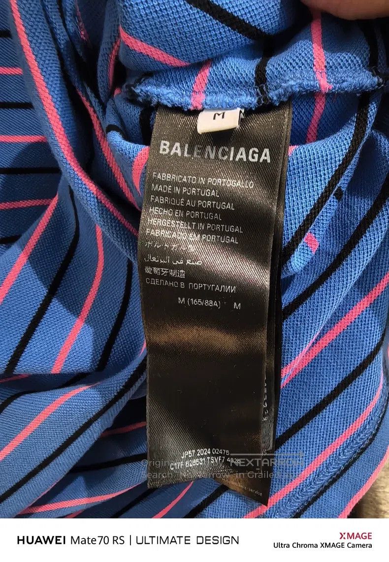 Balenciaga Balenciaga Wheat Stripe Polo Short Sleeve Size US M / EU 48-50 / 2 - 4 Thumbnail