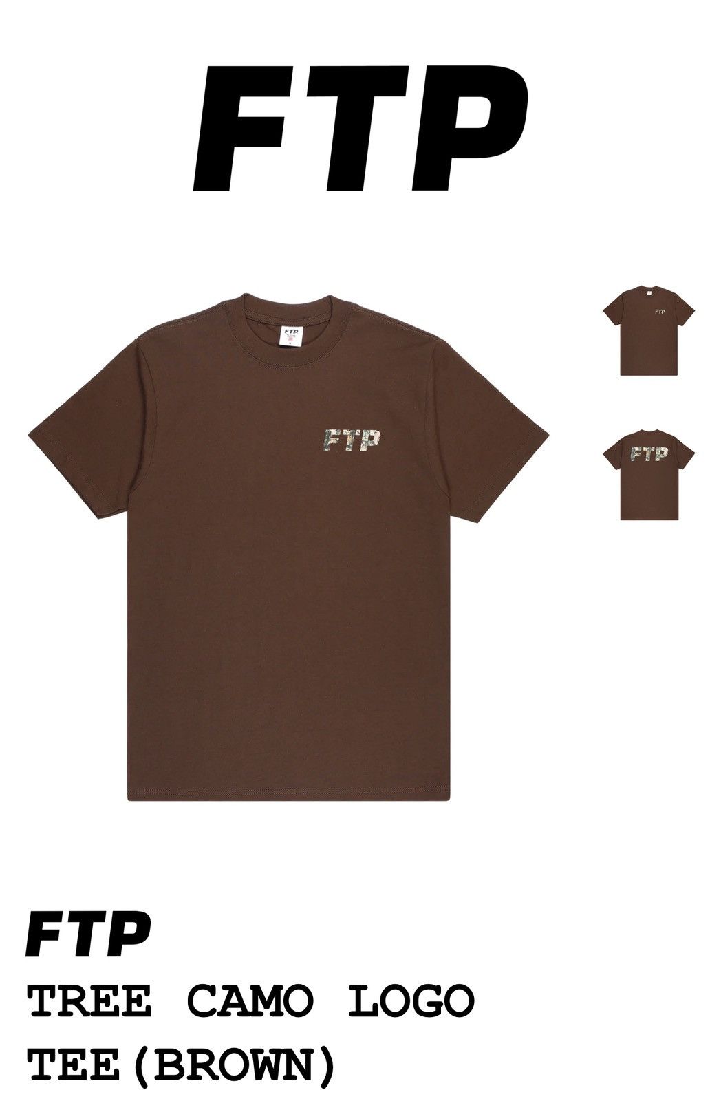 Fuck The Population Ftp real tree camo logo tee (brown) Size US L / EU 52-54 / 3 - 3 Thumbnail