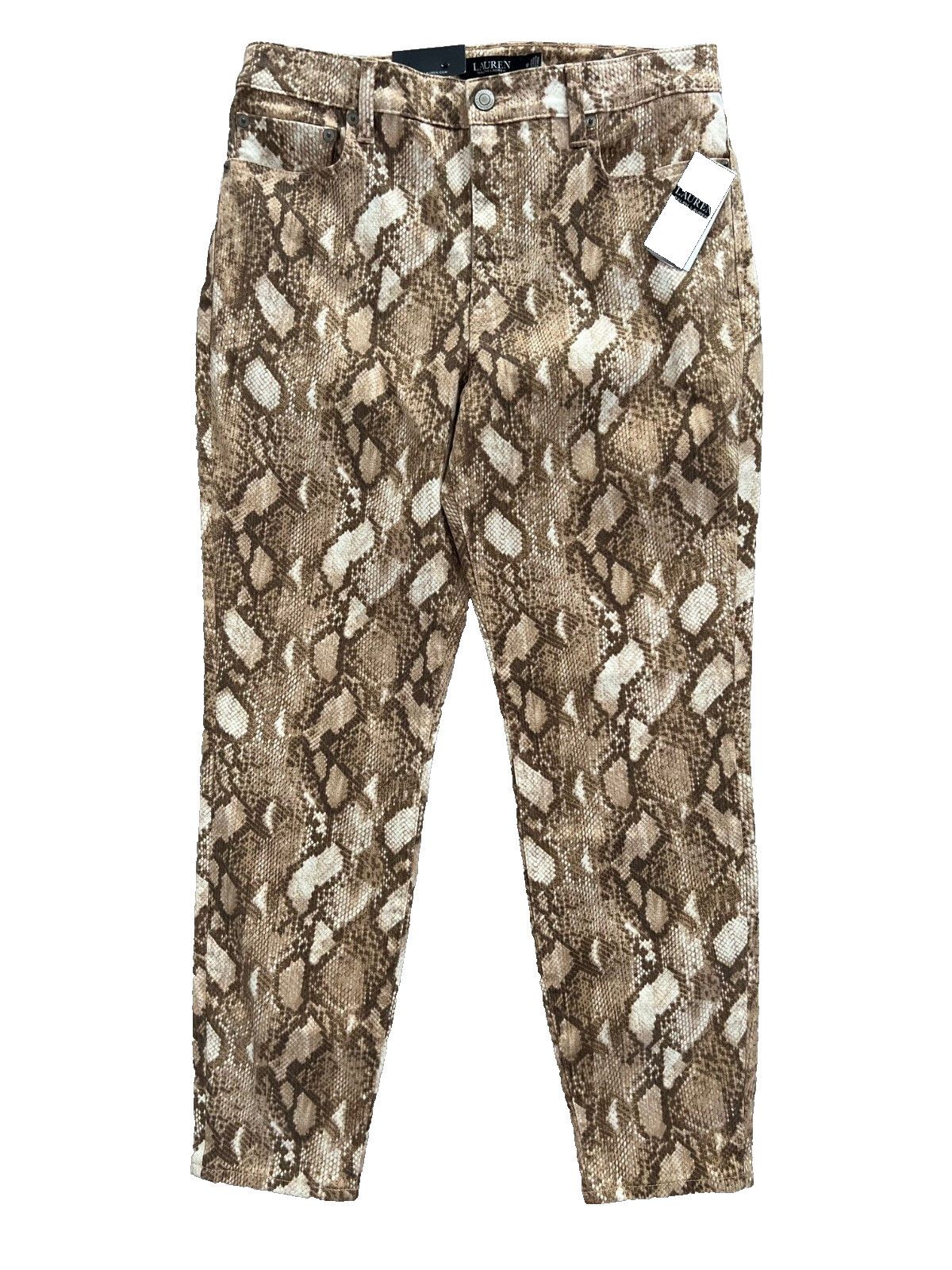 Polo Ralph Lauren LAUREN Ralph Lauren Skinny Ankle Snake Print Jeans ( 12 ) Size 34" / US 12 / IT 48 - 4 Thumbnail