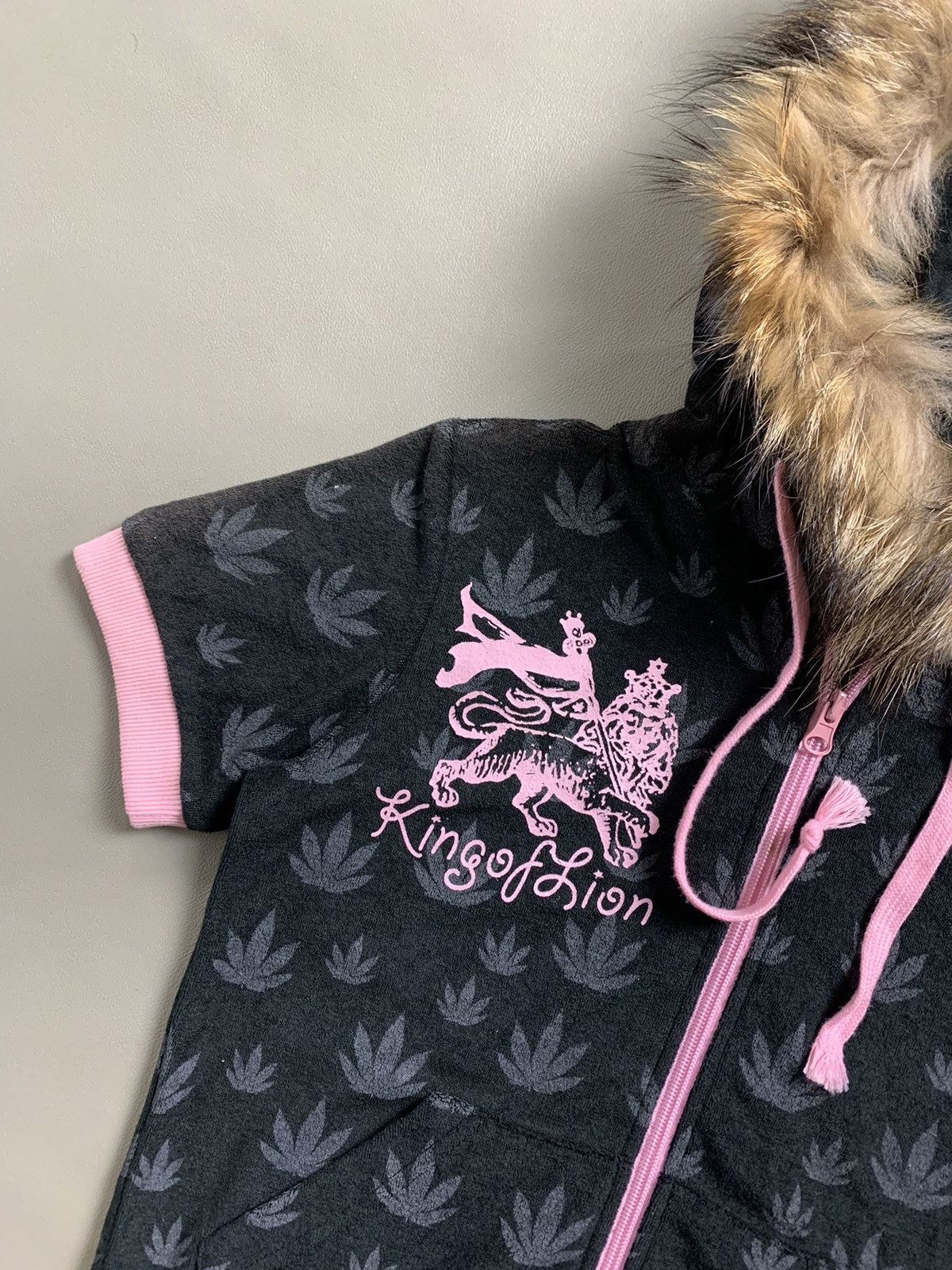 If Six Was Nine × Japanese Brand × Le Grande Bleu (L.G.B.) Japanese Jamaica Kingo Lion Zip Fur Hoodie lgb style Size US M / EU 48-50 / 2 - 4 Thumbnail