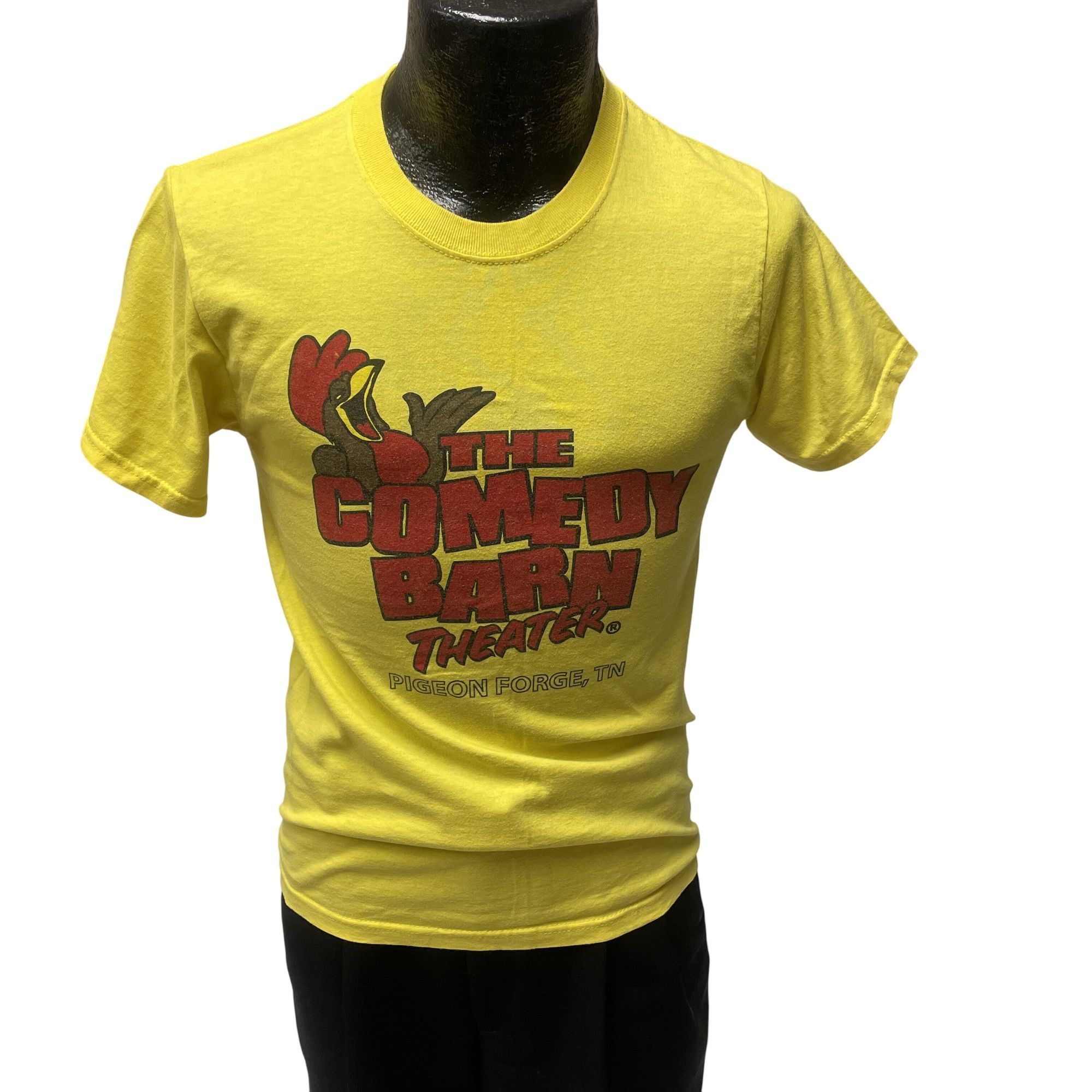 Fruit Of The Loom Vtg BEST Yellow The COMEDY BARN THEATRE Pigeon Forge TN Tee Size US S / EU 44-46 / 1 - 4 Thumbnail