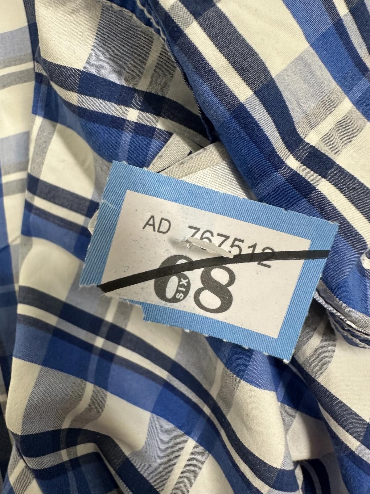 Other Crew Clothing Co. Men's Medium Blue and White Check Button-­ Size US M / EU 48-50 / 2 - 2 Thumbnail