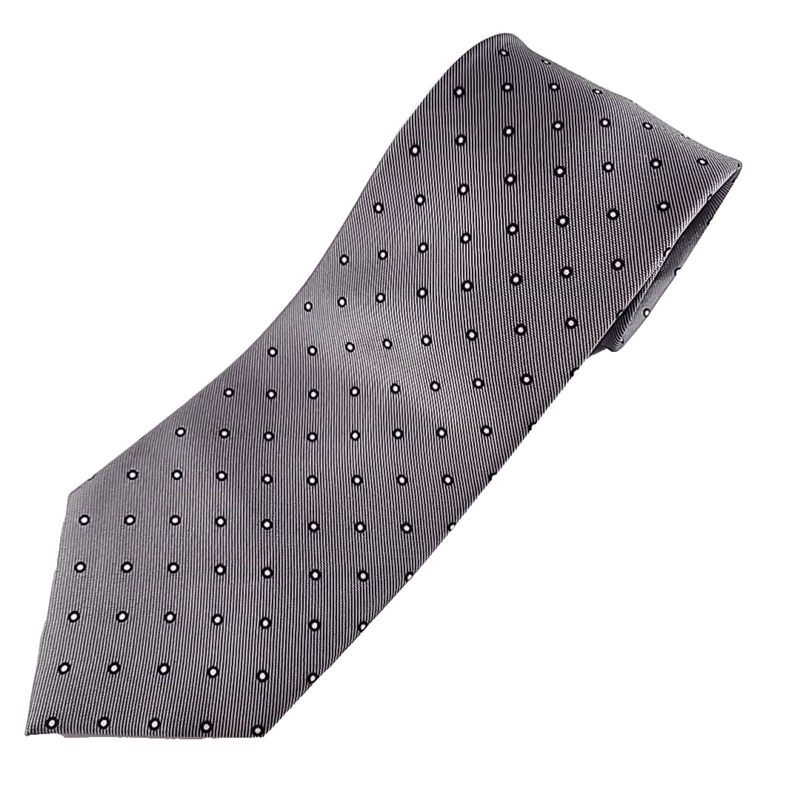 Chaps Chaps Gray with White Polka Dots Necktie - Like New Size ONE SIZE - 1 Thumbnail