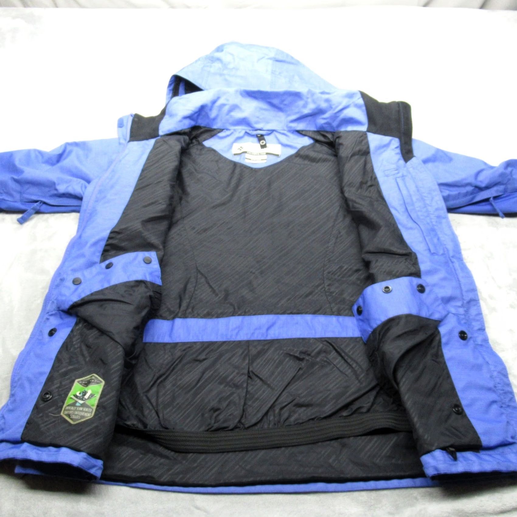 Vintage Columbia Jacket Womens XL Blue Interchange Omni Tech Waterproof Hooded Full Zip Rain Coat Windproof Pockets XL Women Blue 90s? Size XL / US 12-14 / IT 48-50 - 3 Thumbnail