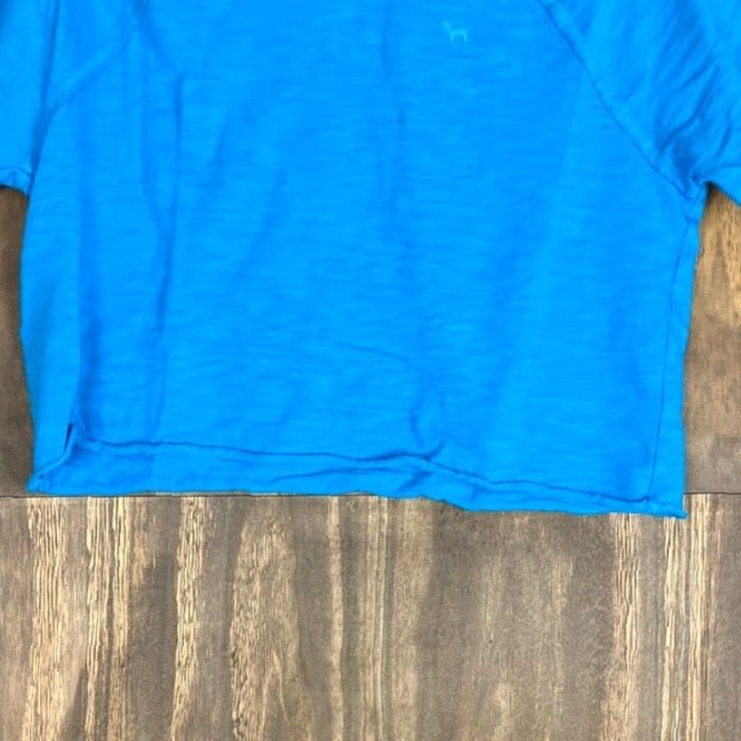Victoria's Secret PINK Victoria's Secret Womens Shirt Blue Short Sleeve Cropped Crew Neck XS Size XS / US 0-2 / IT 36-38 - 3 Thumbnail