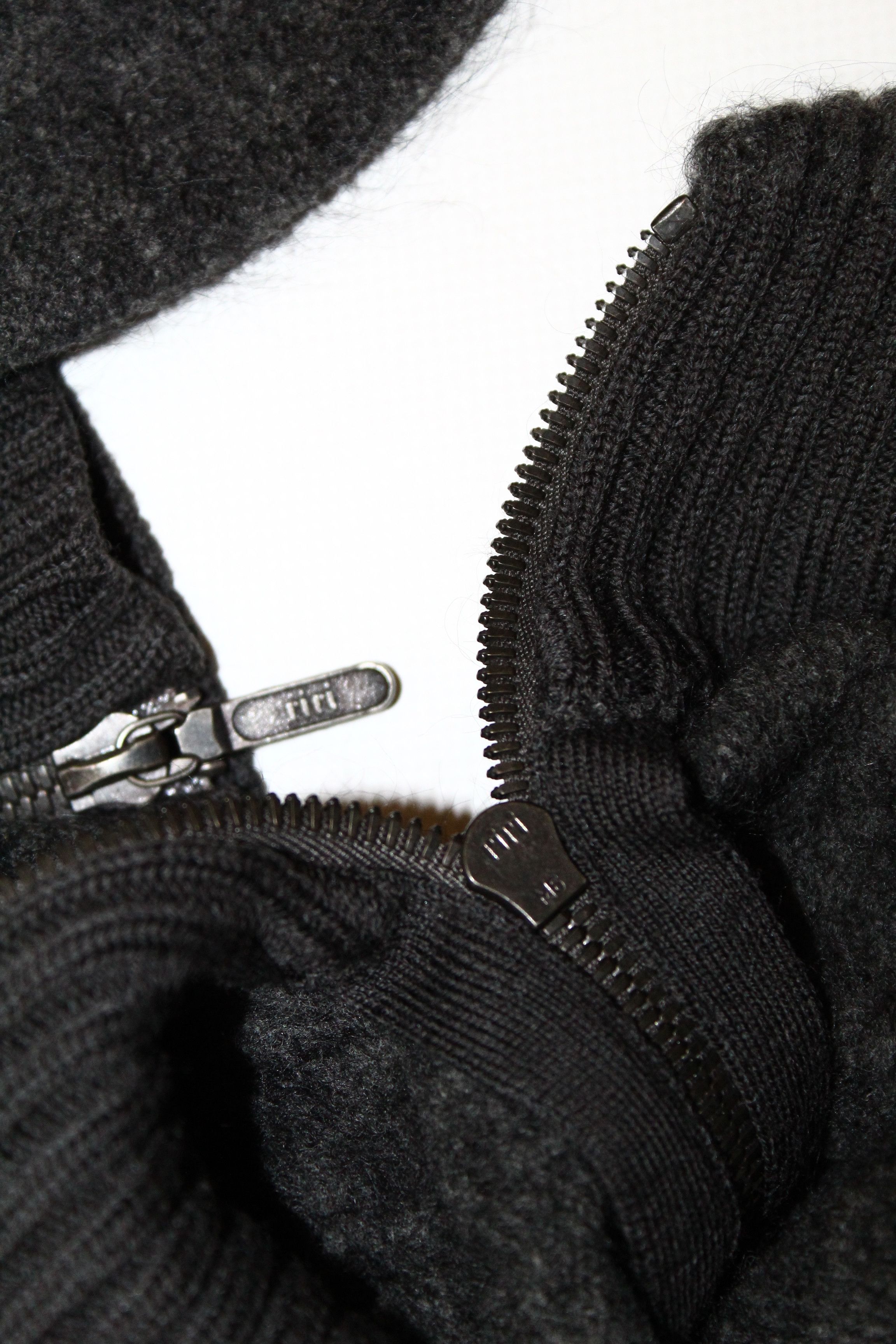 Thierry Mugler 💥 Thierry Mugler Paris Full Zip Mohair Wool Blend Sweater Size US L / EU 52-54 / 3 - 6 Thumbnail