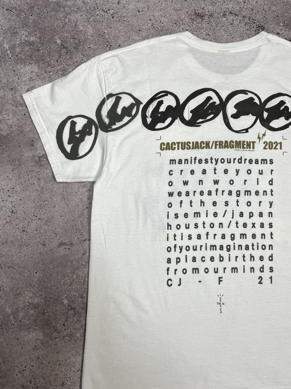 Travis Scott Travis Scott Cactus Jack T-shirt For Fragment Manifest Tee Size US L / EU 52-54 / 3 - 13 Thumbnail