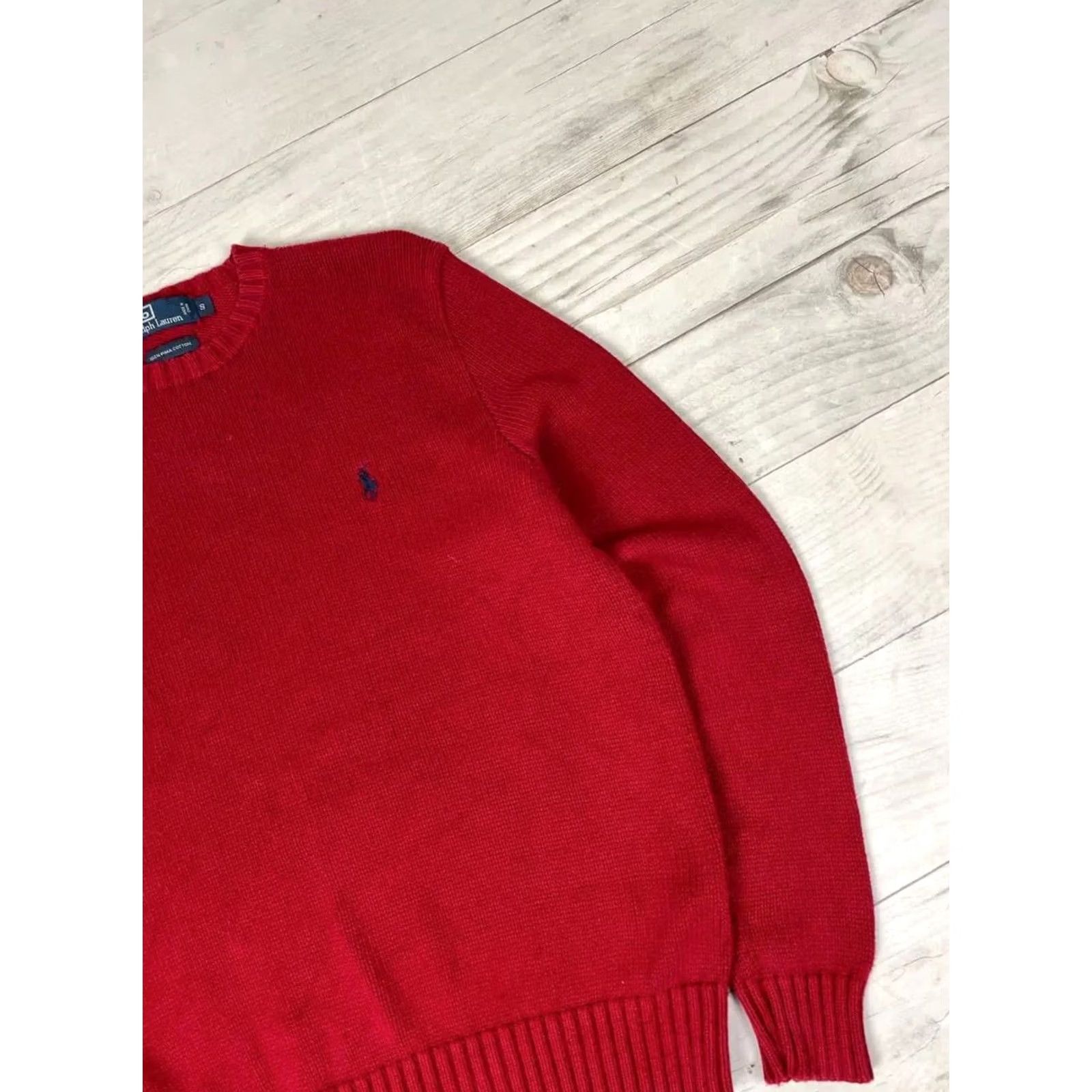 Polo Ralph Lauren VINTAGE Polo Ralph Lauren Sweater 90s USA Men Size S Red Knit Size US S / EU 44-46 / 1 - 4 Thumbnail
