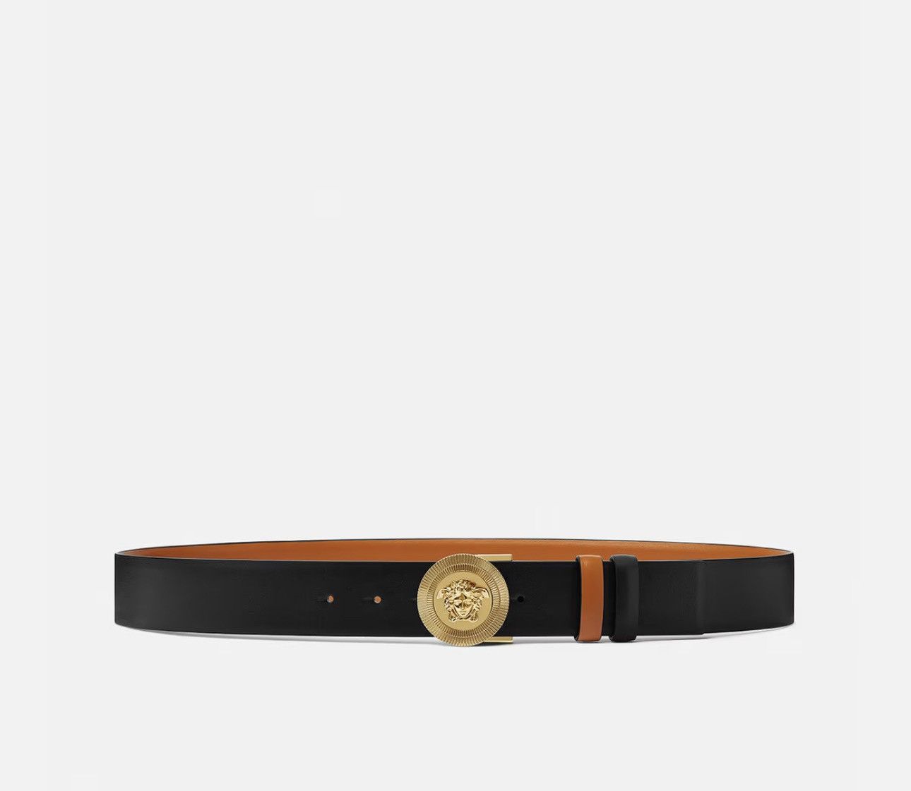 image of Versace Medusa Belt in Black, Men's