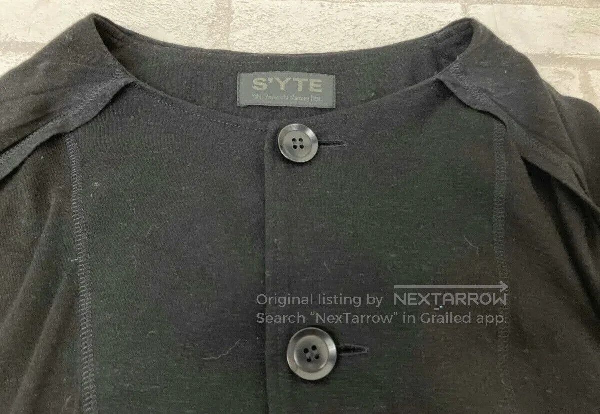 Yohji Yamamoto S'YTE Yohji Yamamoto Men's Black Cardigan. Size US L / EU 52-54 / 3 - 3 Thumbnail