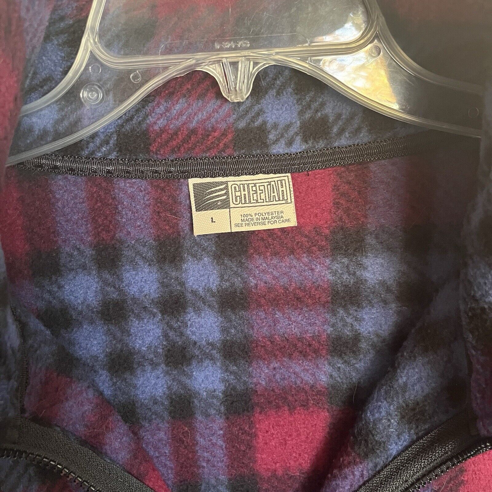 Other Cheetah Brand 1/4 Zip Oversized Plaid Fleece Pullover Size L / US 10 / IT 46 - 2 Thumbnail