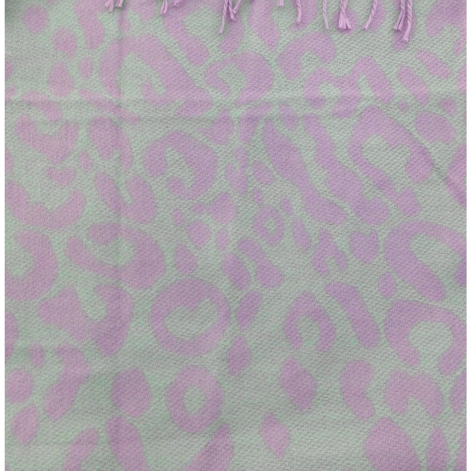 Steve Madden Steve Madden Tasseled Purple and Gray Animal Print Scarf Size ONE SIZE - 9 Thumbnail