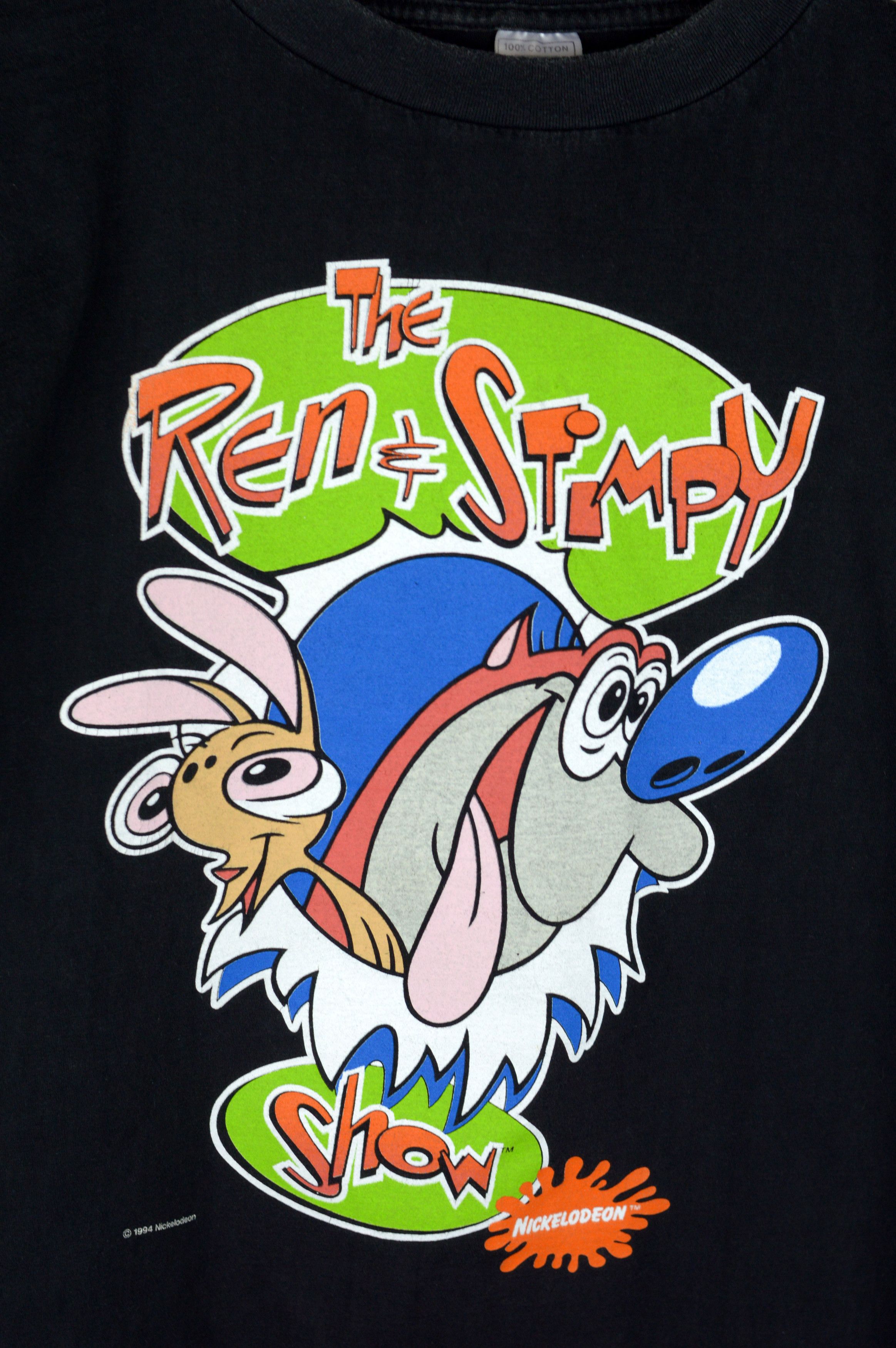 Vintage Vintage The Ren and Stimpy Nickelodeon 1994 t shirt Size US L / EU 52-54 / 3 - 2 Thumbnail