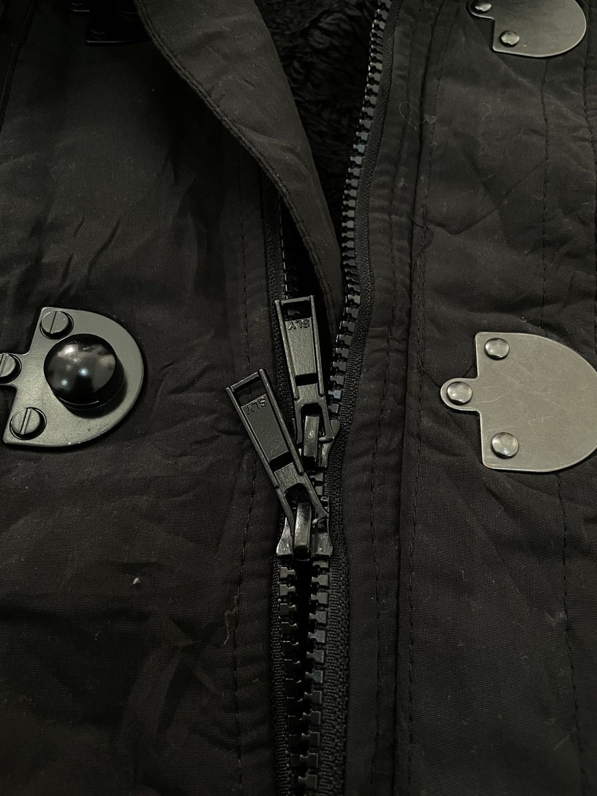 Japanese Brand Japanese SLY Black Parka Racoon Hood Apocalypse Style Size US S / EU 44-46 / 1 - 11 Thumbnail