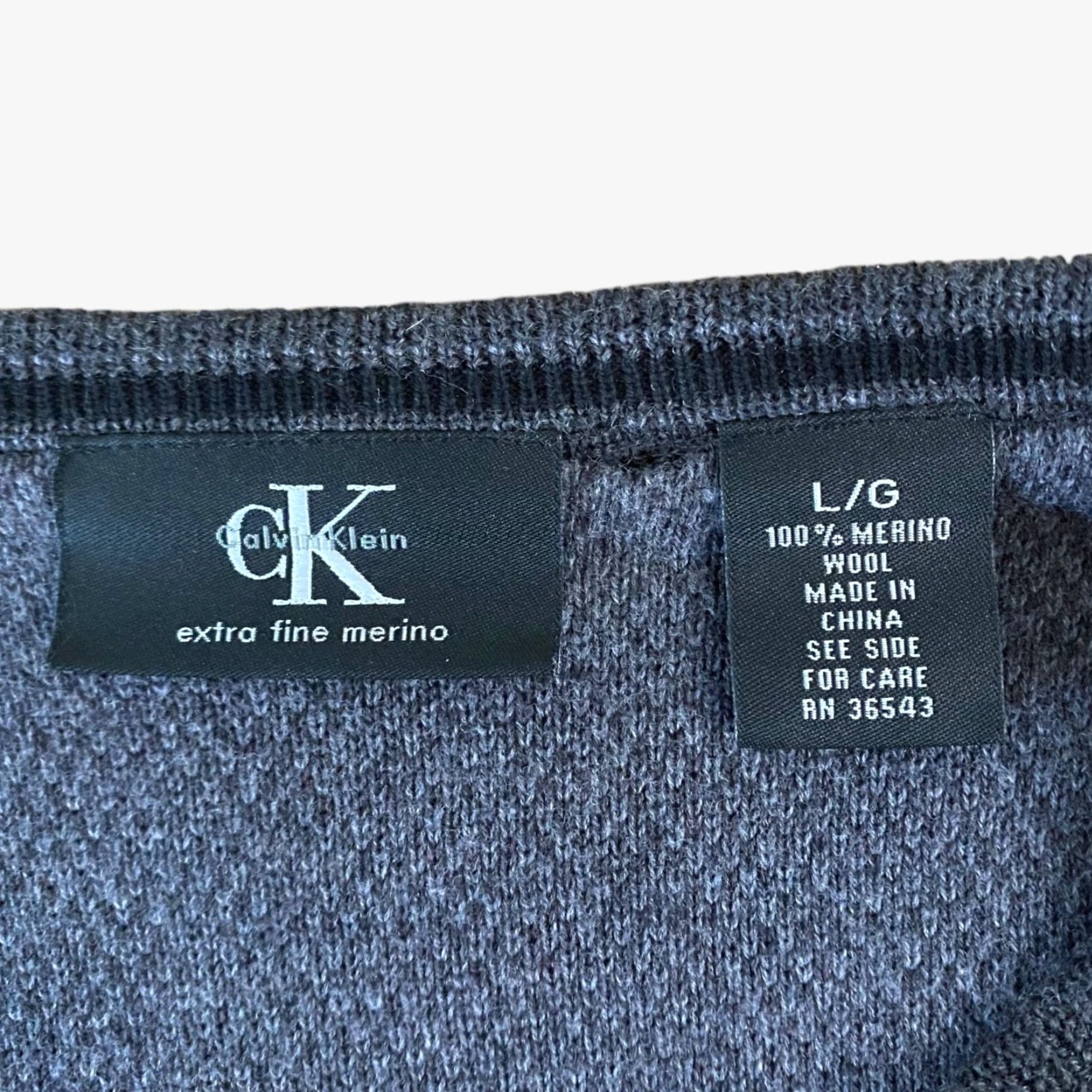Calvin Klein Calvin Klein Merino Wool Sweater Gray V-Neck Pullover Long Sleeve Men L" Size US L / EU 52-54 / 3 - 7 Thumbnail