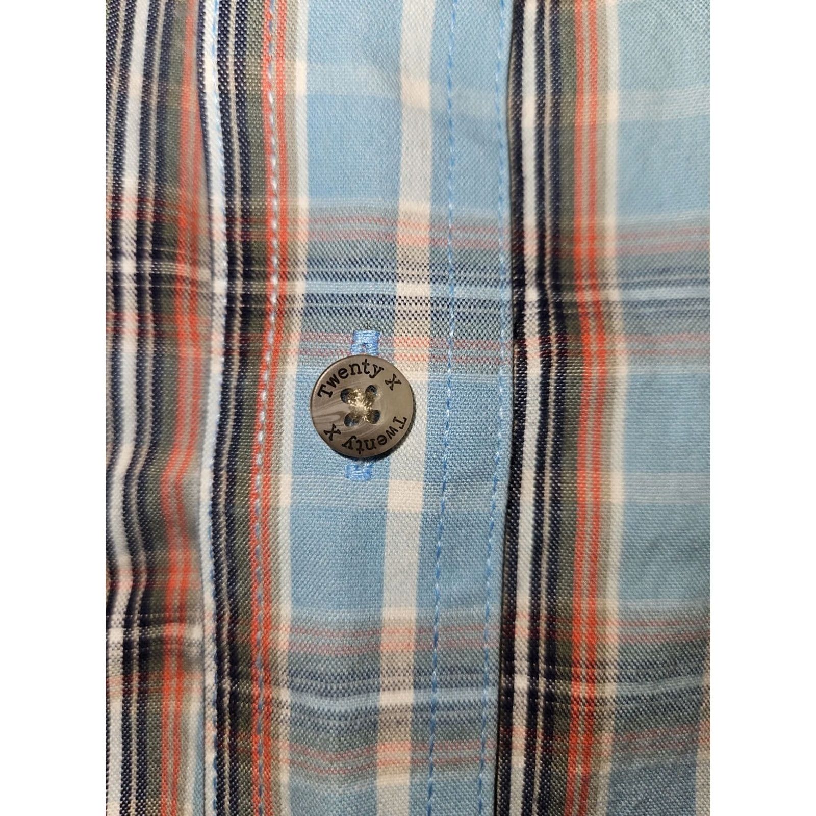 Wrangler Wrangler Shirt Mens XL 20x Button Down Men Short Sleeve Plaid Western Cowboy Casual Size US XL / EU 56 / 4 - 5 Thumbnail