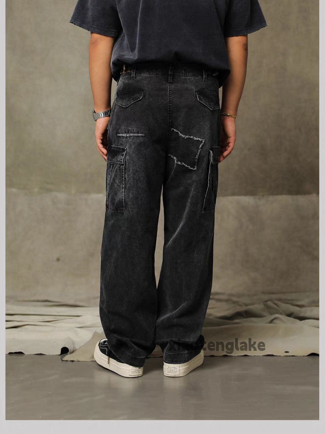 Designer × Japanese Brand × Vintage washed faded utility damaged patch military cargo pants Size US 30 / EU 46 - 4 Thumbnail