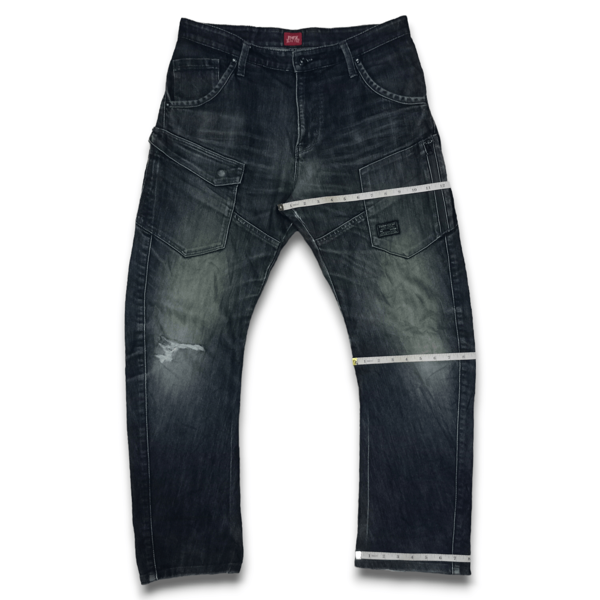 Edwin Vintage Edwin Blue Trip Mud Wash Cargo Loose Denim Size US 33 - 11 Thumbnail