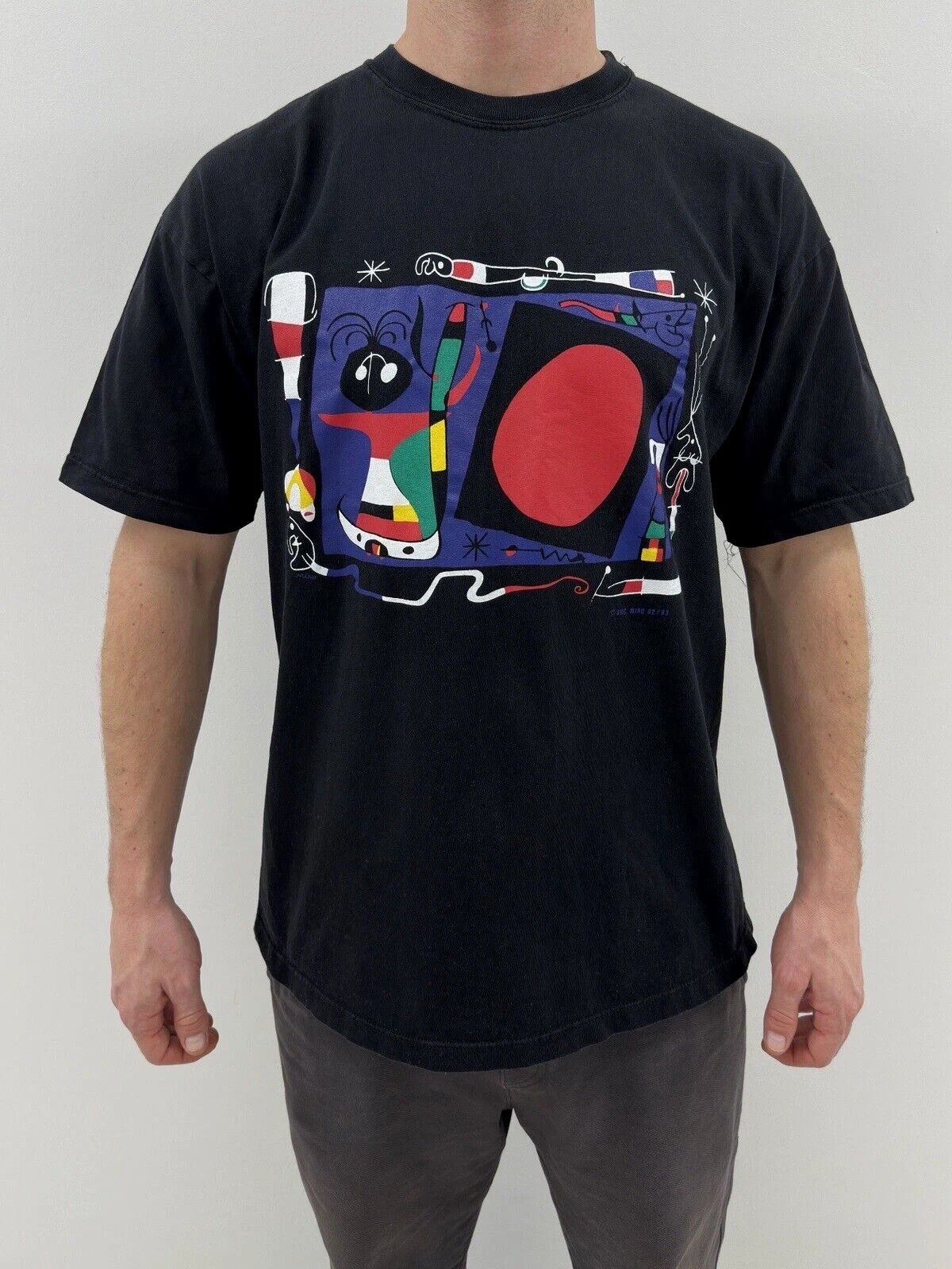 Vintage VINTAGE 1990s ORIGINAL SUC JOAN MIRO PRODUCTION ART SHIRT Size US M / EU 48-50 / 2 - 1 Thumbnail
