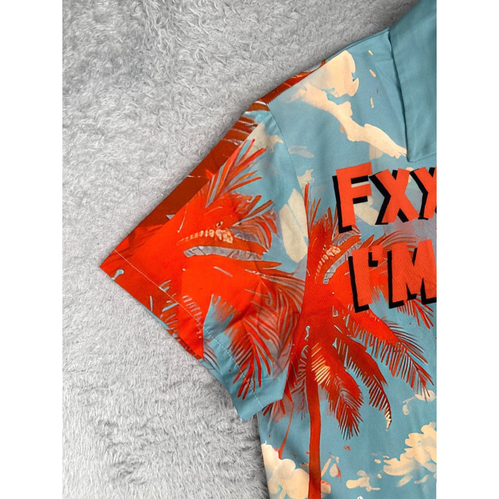 Vintage Fxxk It, I'm Retired Shirt Men Large Blue Hawaiian Cotton Blend Donkey Beach Shirt Button-Up Casual Hawaiian Floral short sleeve Mens L Blue Size US L / EU 52-54 / 3 - 3 Thumbnail