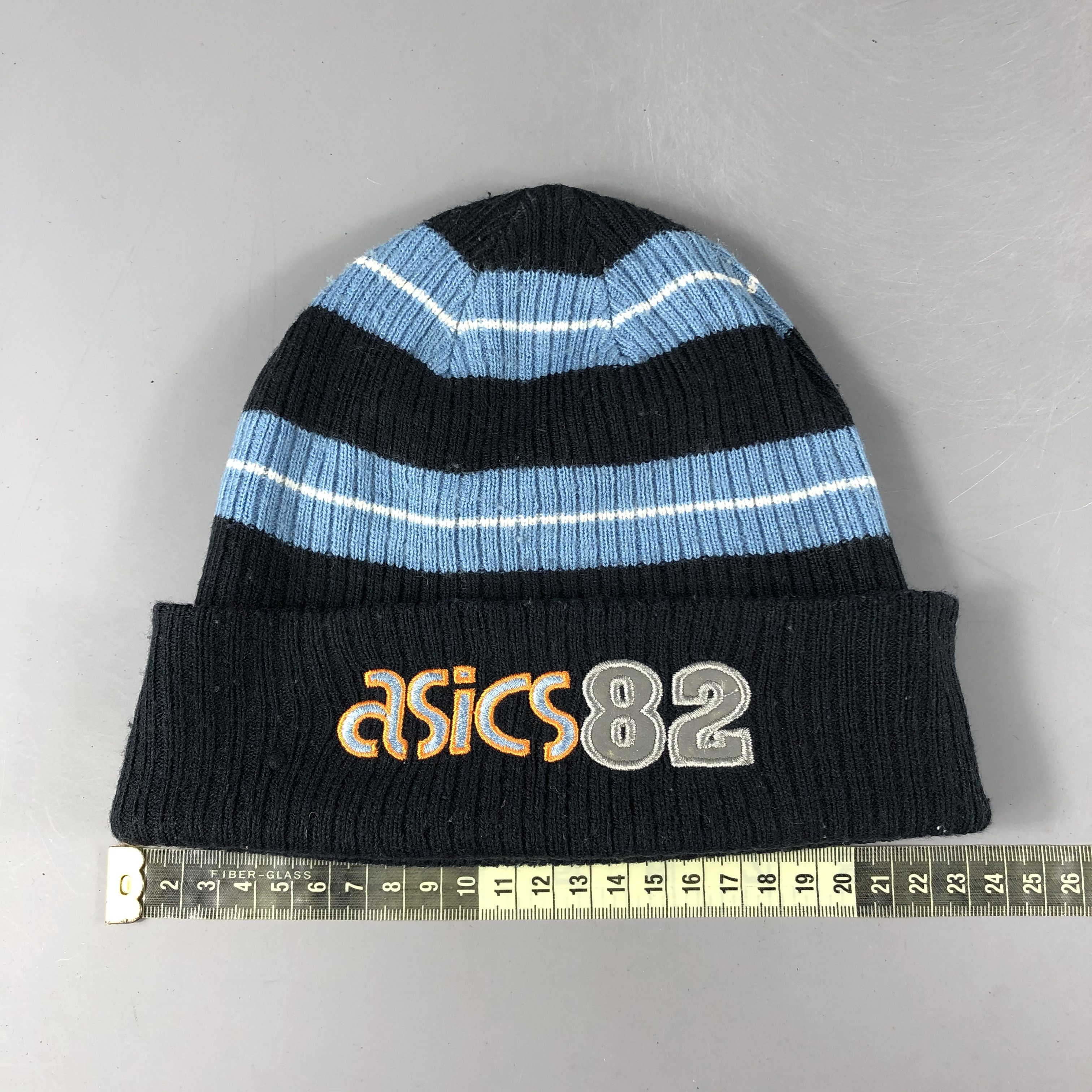 Asics × Vintage Asics Stripe Beanie Snow Hat Snow Cap -D1050 Size ONE SIZE - 4 Thumbnail
