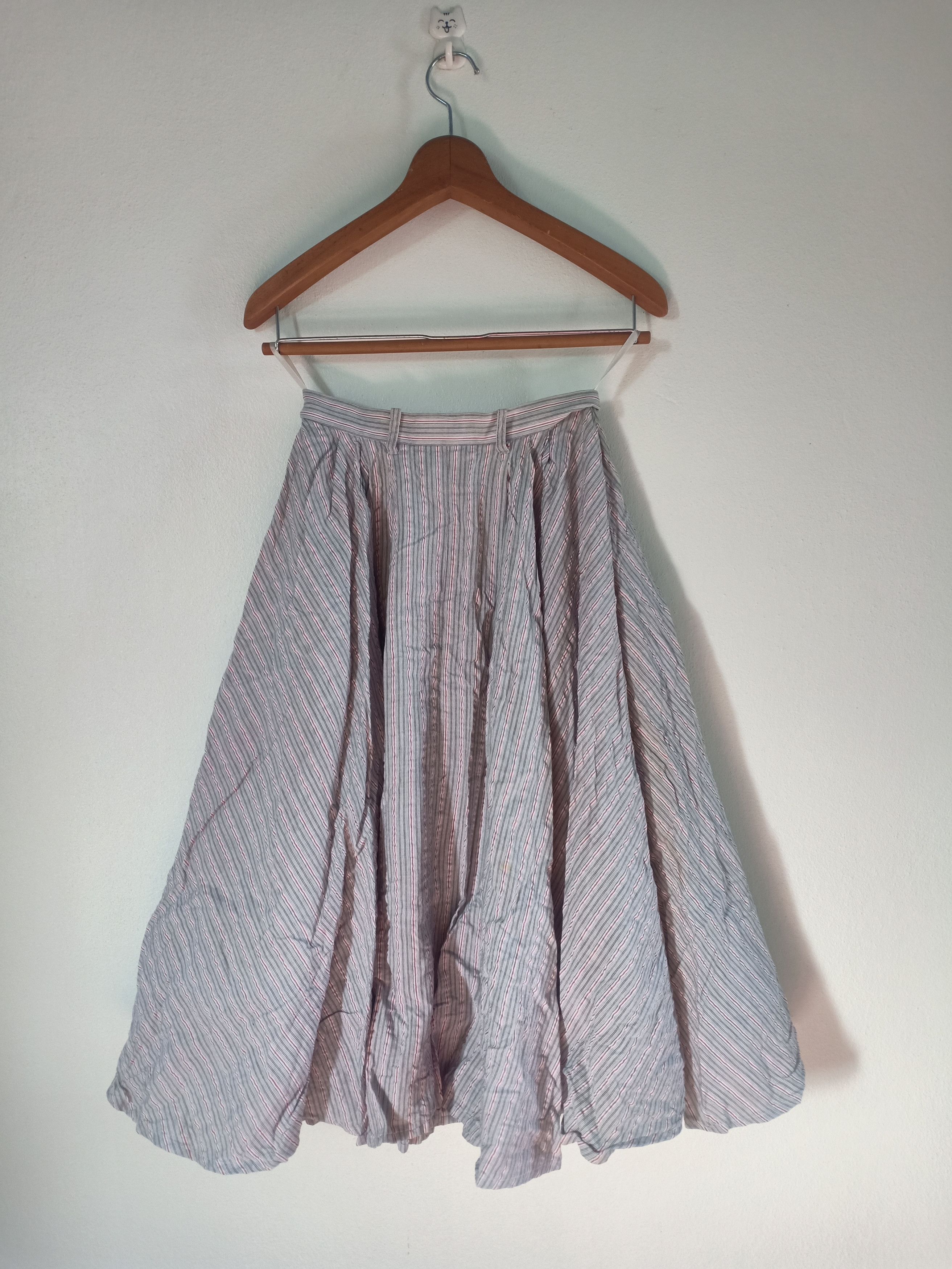 Norma Kamali NORMA KAMALI midi stripes skirt Size 24" / US 00 / IT 34 - 5 Thumbnail