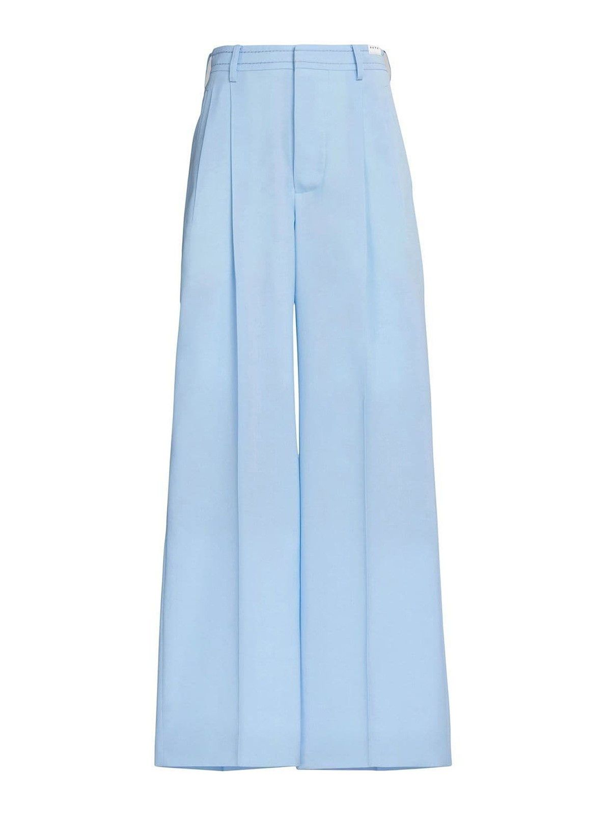 image of Marni O1W1Db10524 Wide Leg Tailored Trousers In Light Blue, Women's (Size 30)