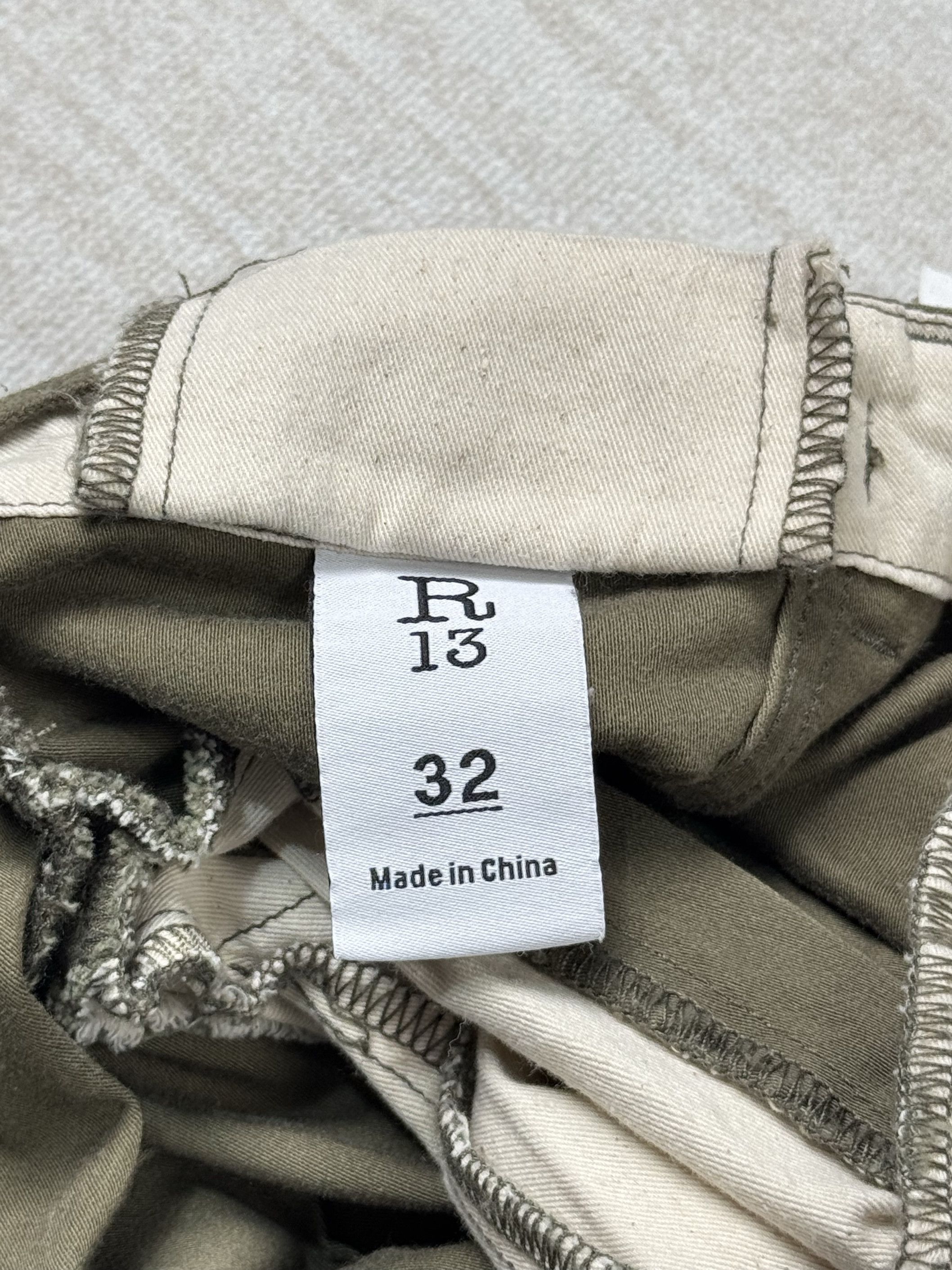 R13 UNWORN* R13 MARK MILITARY CARGO PANTS Vintage Olive Size US 32 / EU 48 - 13 Thumbnail