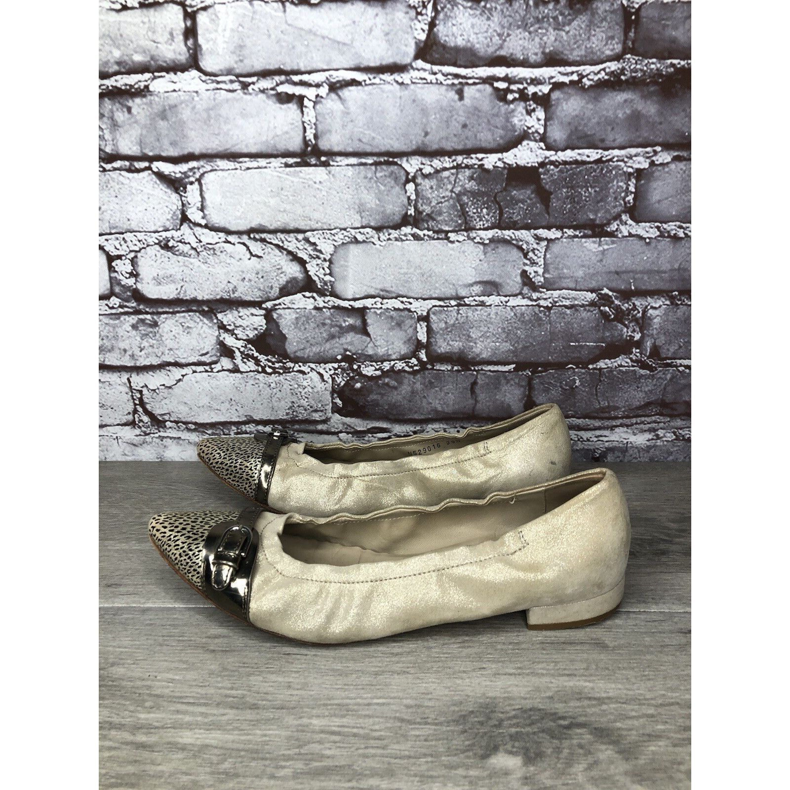 Other Attilio Giusti Leombruni Beige Leather Snake Pointed Cap Toe Size US 9 / IT 39 - 12 Thumbnail