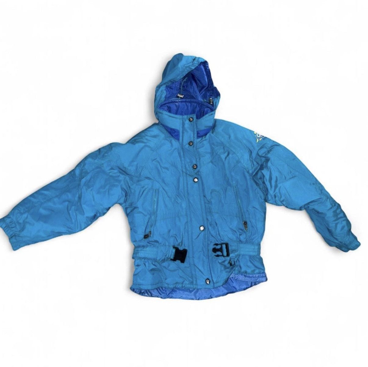 CB Sports Vintage CB Sports Teal Blue Hooded Puffer Ski Jacket Size L / US 10 / IT 46 - 1 Thumbnail