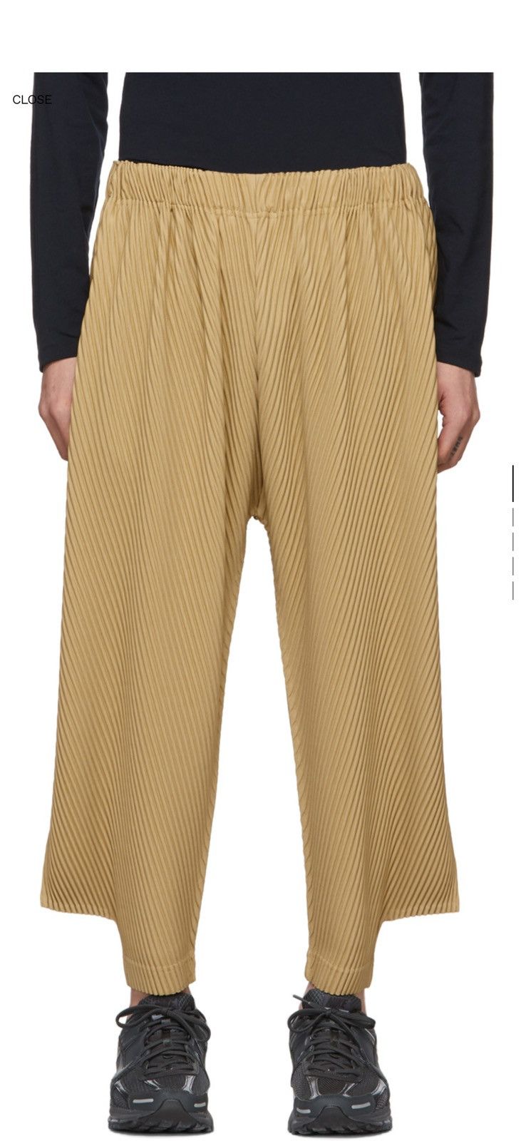 Homme Plisse Issey Miyake Beige Notched Trousers