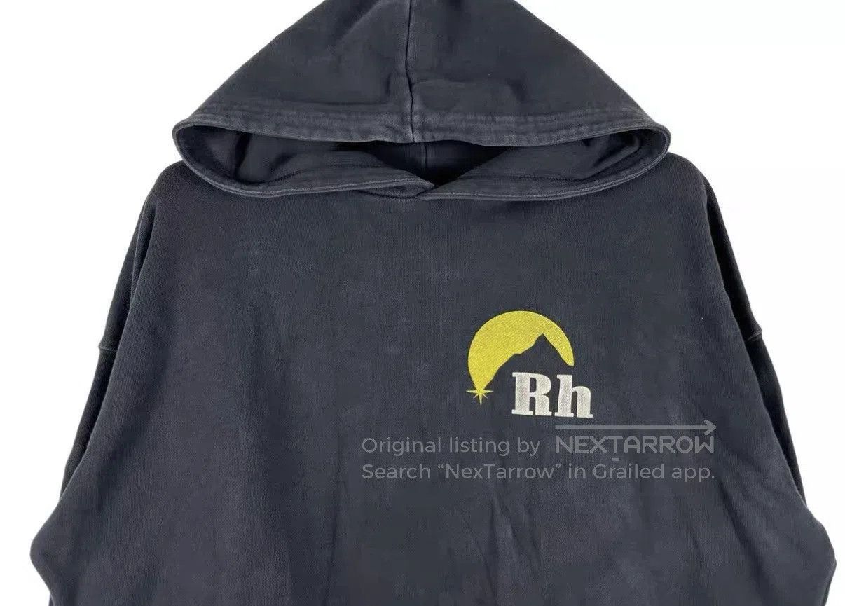 Rhude Black Moon Graphic Hoodie with Checkerboard Sleeves. Size US S / EU 44-46 / 1 - 3 Thumbnail