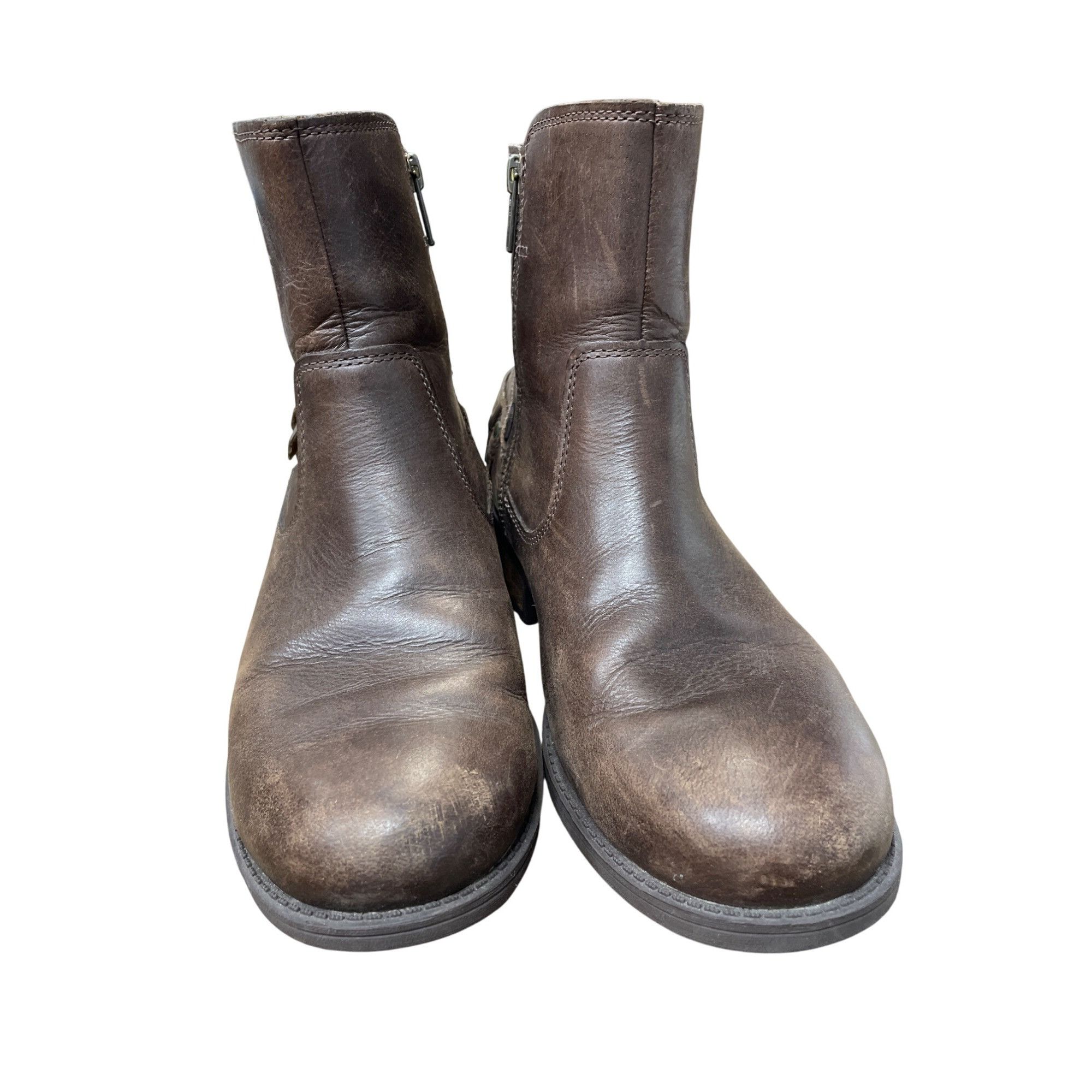 Ugg UGG Womens Brown Leather Ankle Moto Boots Size 8 SKU 9280 Size US 8 / IT 38 - 11 Thumbnail