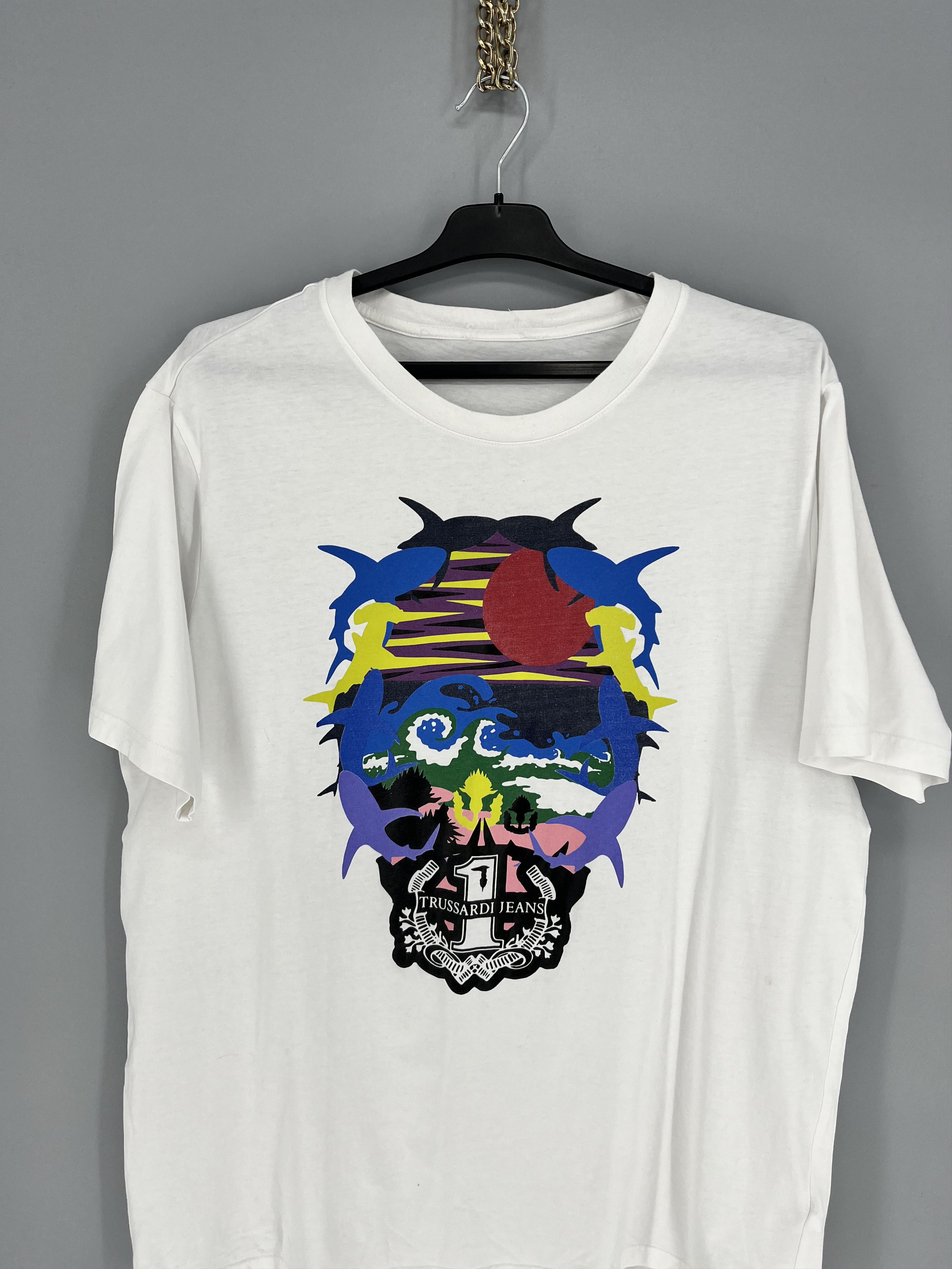 Designer Vintage Trussardi Jeans Sportswear White T shirt Size XL Size US XL / EU 56 / 4 - 6 Thumbnail
