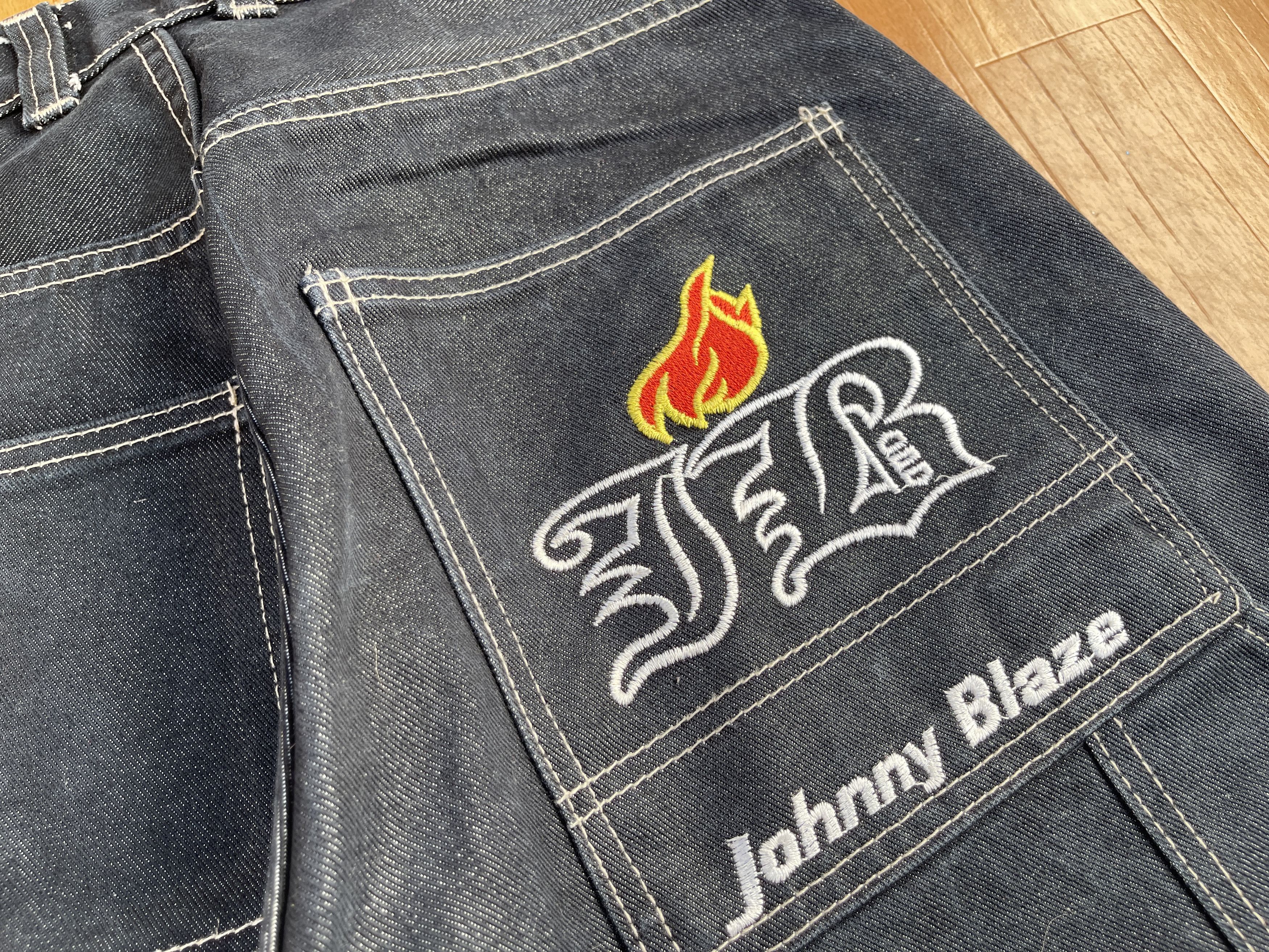 Wu-Tang Clan Johnny Blaze jeans shiny metallic silver baggy Wu Wear 28 Size US 28 / EU 44 - 6 Thumbnail