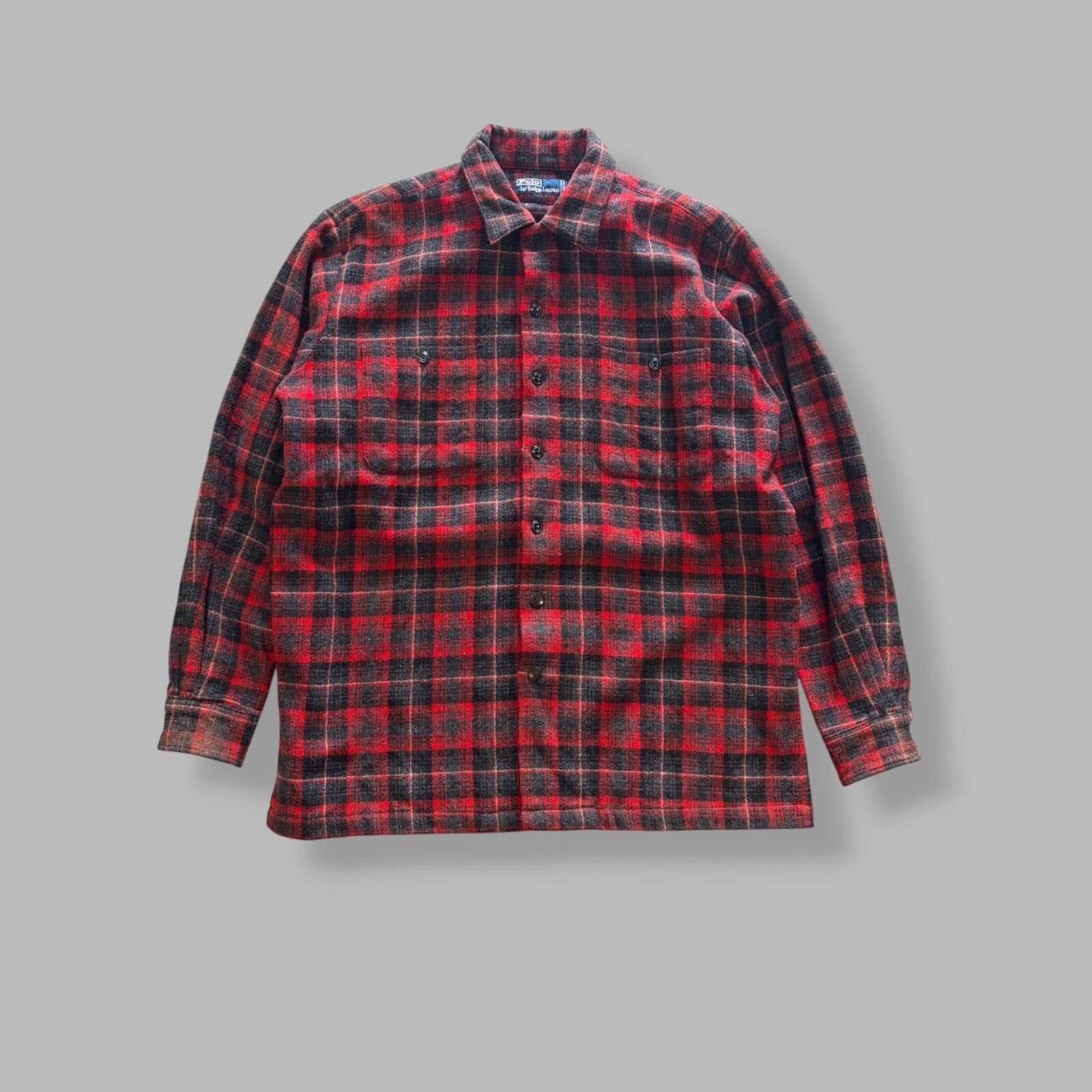 Polo Ralph Lauren Vintage MI Canada Wool Polo Ralph Lauren Plaid Buton Up Size US M / EU 48-50 / 2 - 1 Thumbnail