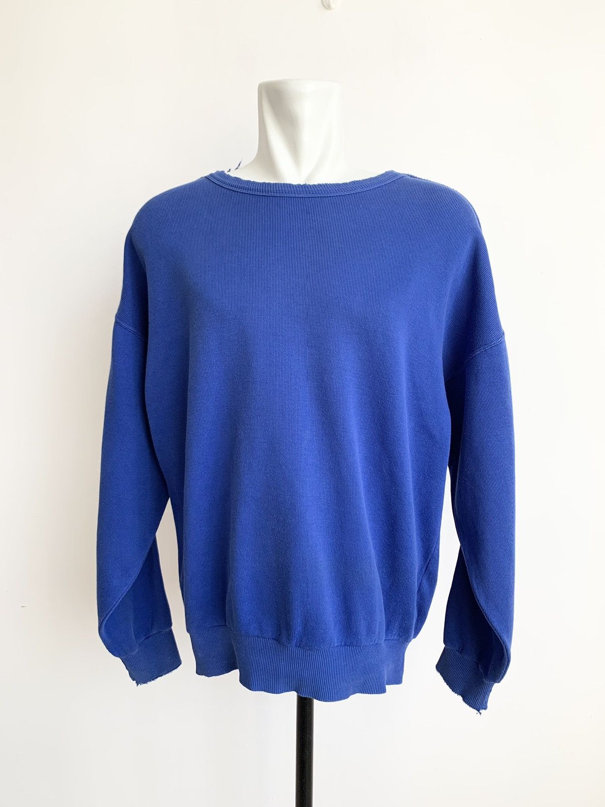 Vintage Issey Miyake Back Logo Distressed Boat Neck Sweater