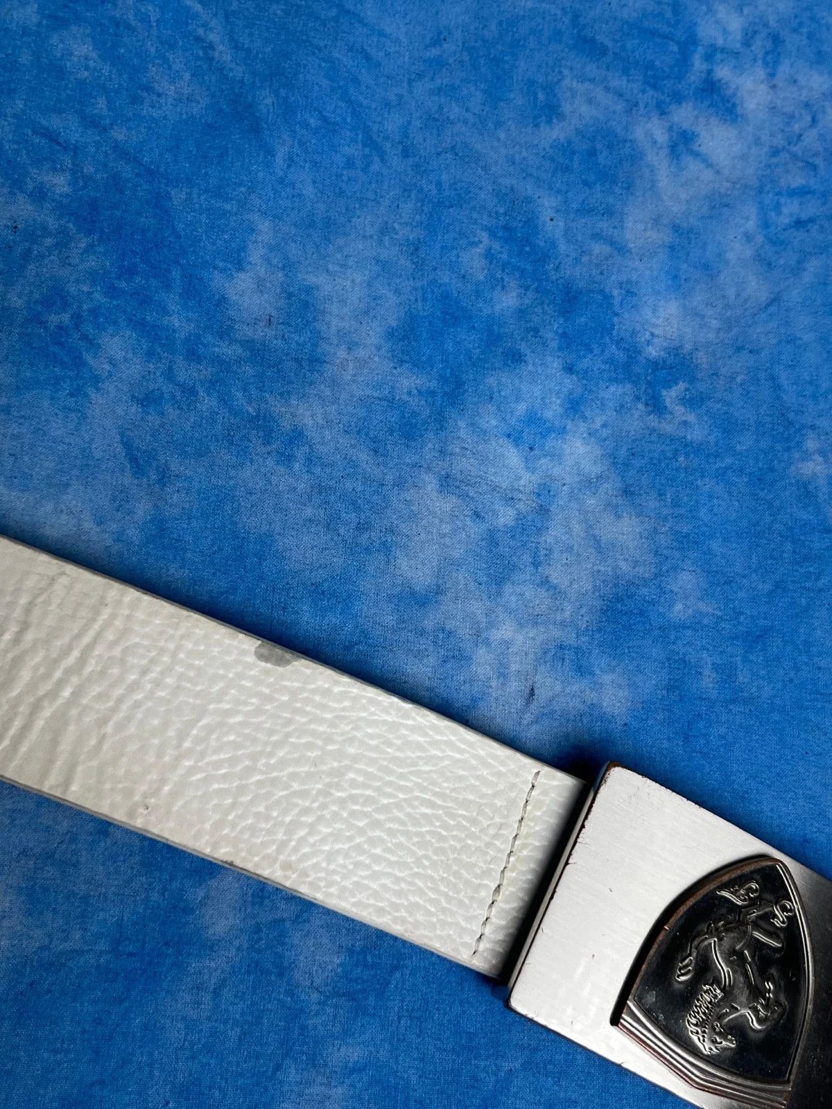 Ferrari × Puma Vintage 00s Puma x Ferrari White Real Leather Belt Size 32 - 9 Thumbnail