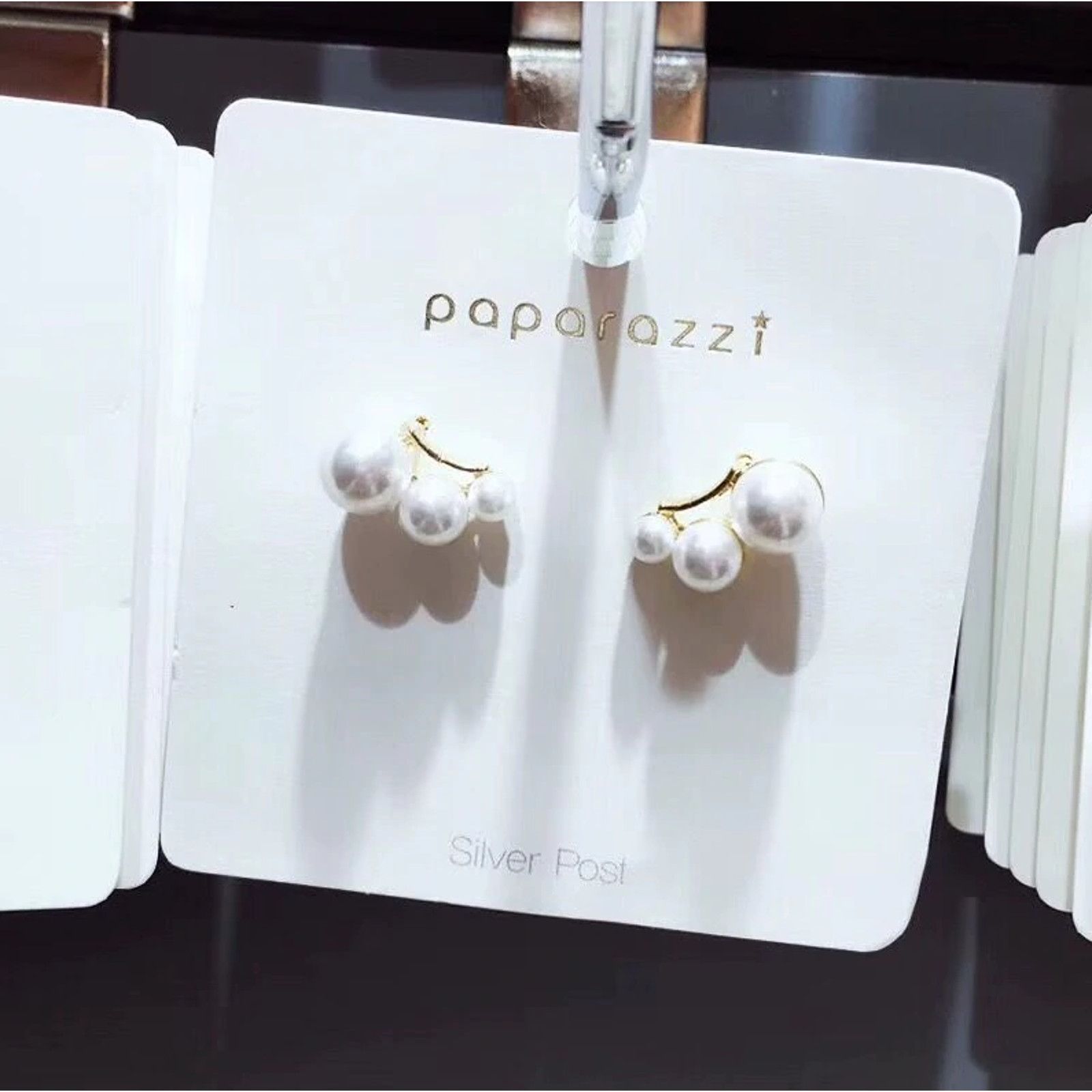 Japanese Brand Clara Triple Pearl Gold Earrings Size ONE SIZE - 7 Thumbnail