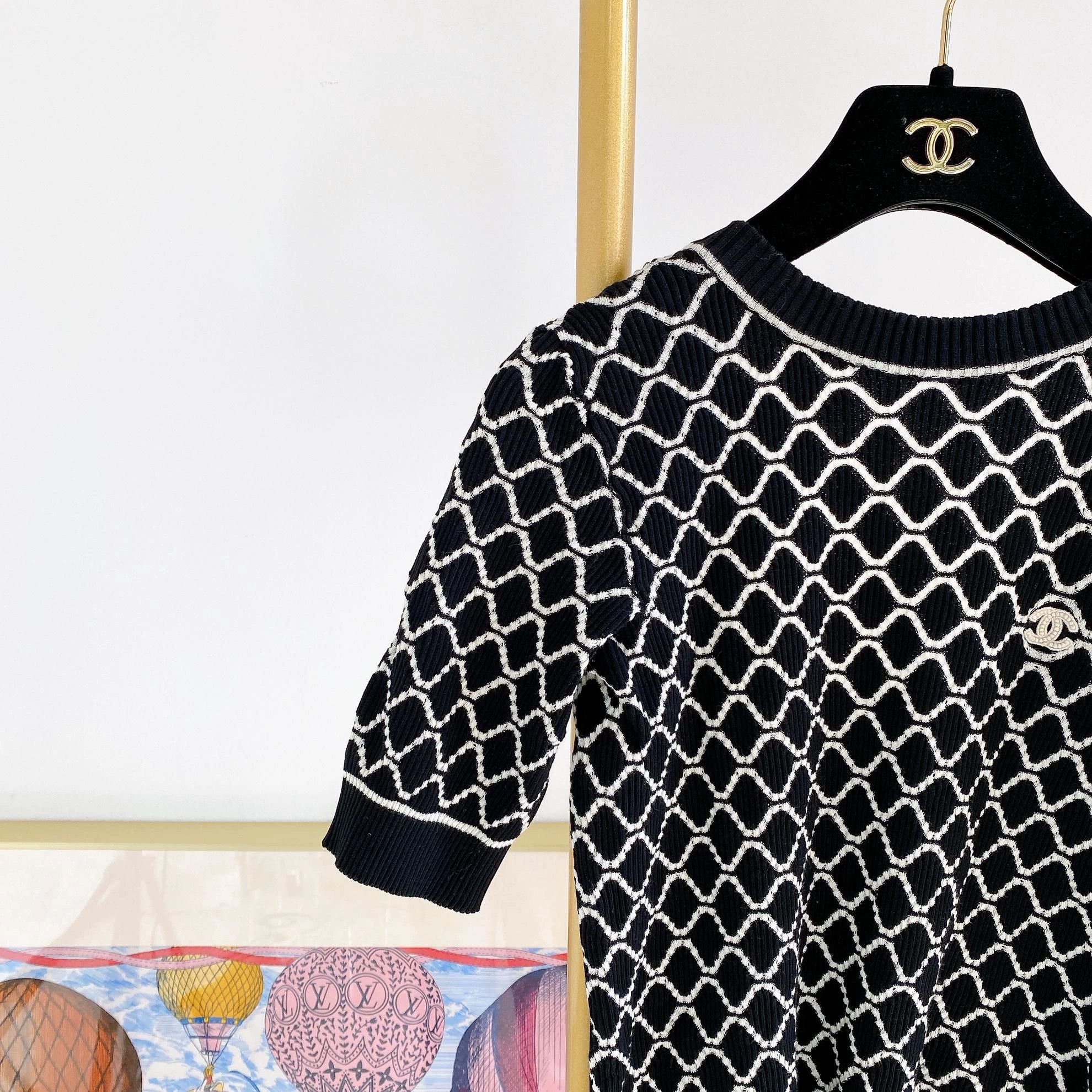 Chanel Chanel Quilted Black Backless Knit T-shirt 38 Size S / US 4 / IT 40 - 3 Thumbnail