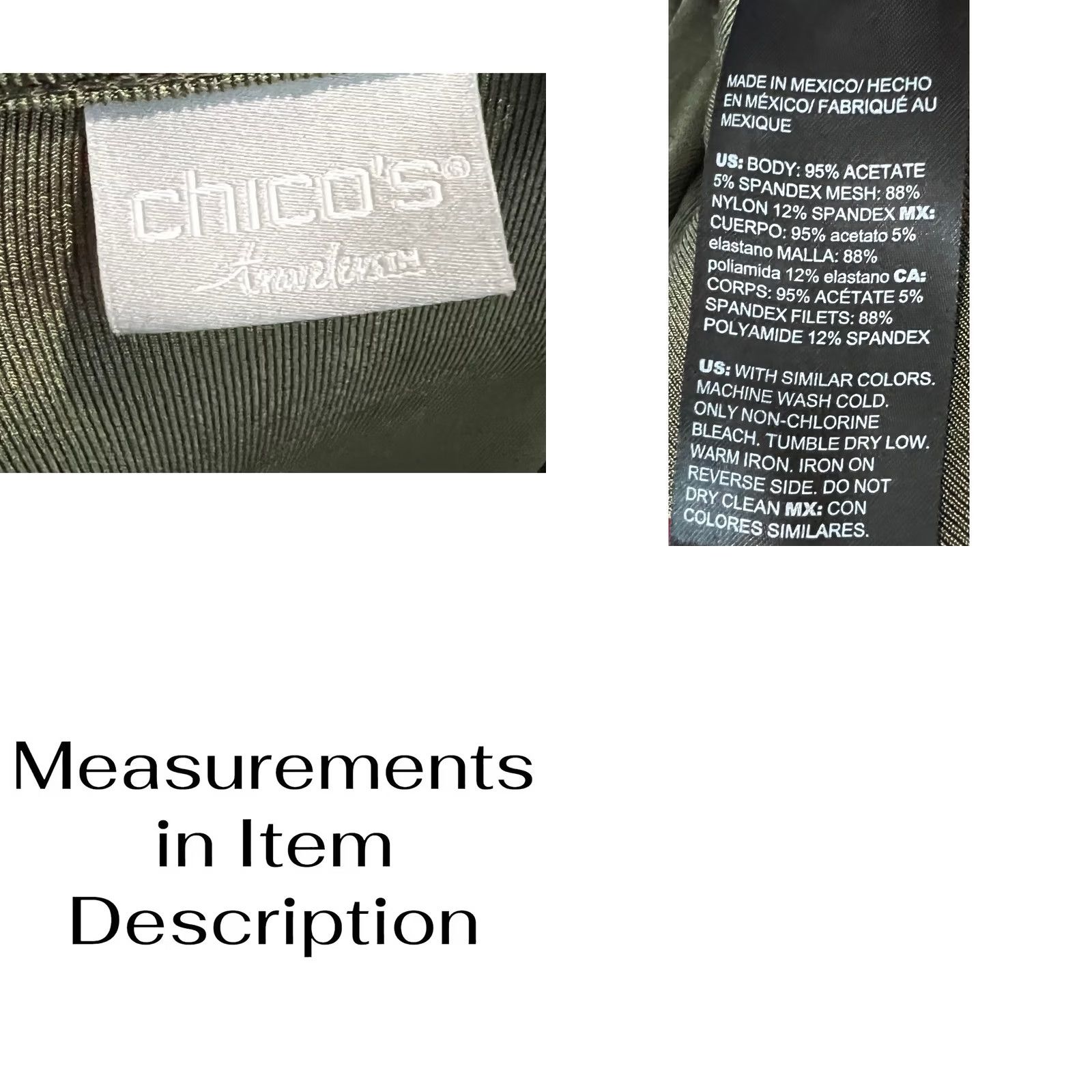 Vintage Chicos Travelers Blouse Tunic Short Sleeve Asymmetrical Cold Shoulder Slit Top Sz 3 XL Green Size XL / US 12-14 / IT 48-50 - 8 Thumbnail