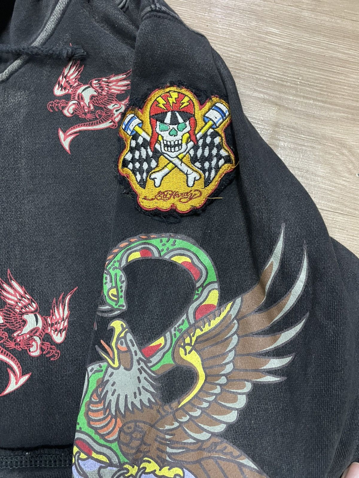 Vintage ed hardy designs rare zip up hoodie