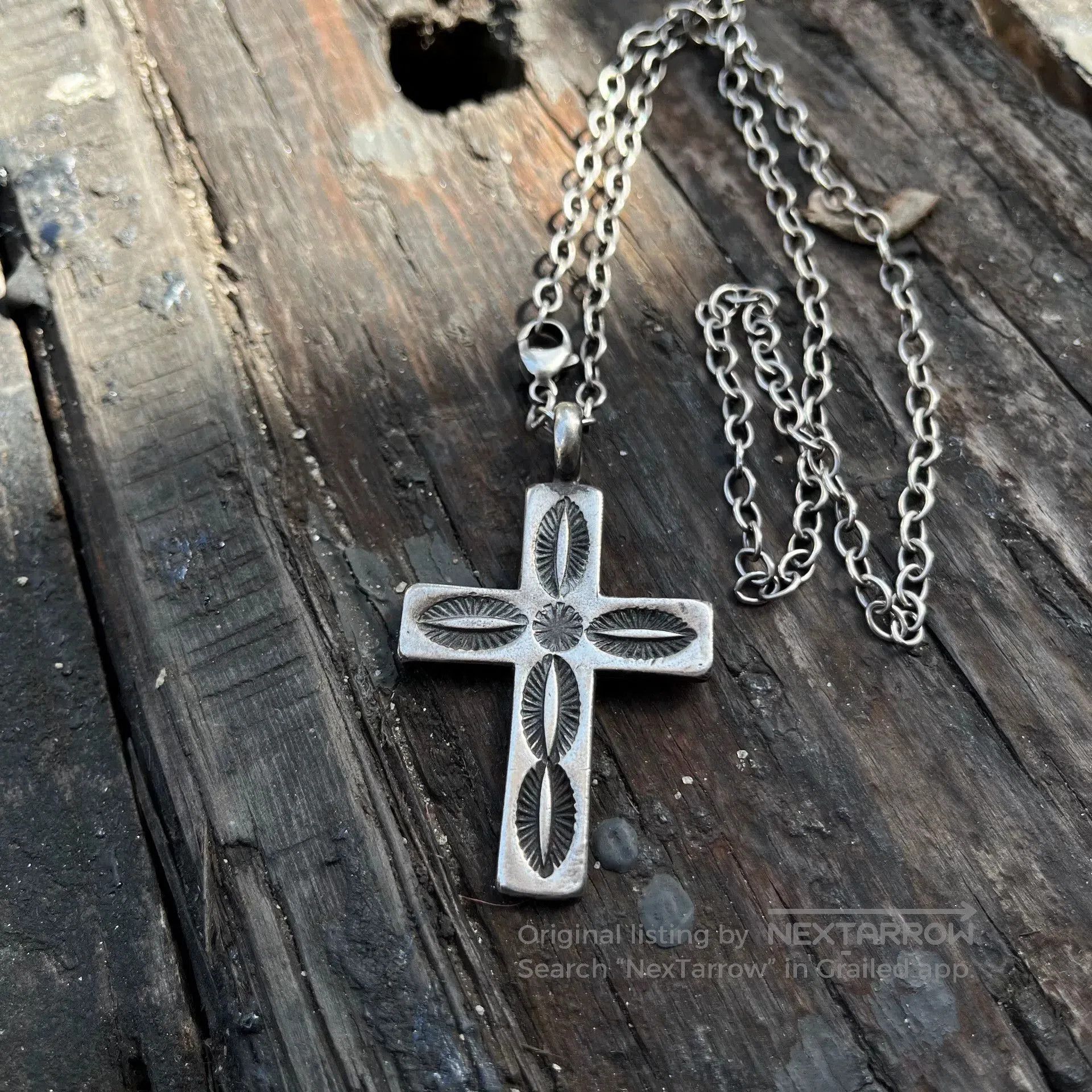 RRL Ralph Lauren Silver Cross Pendant Necklace by Ralph Lauren. Size ONE SIZE - 2 Thumbnail