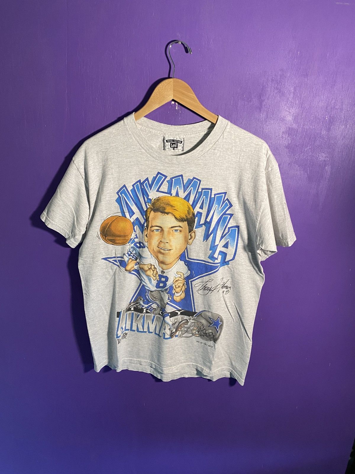 NFL Vintage 1993 Cowboys Troy Aikman player tee Size US L / EU 52-54 / 3 - 1 Thumbnail